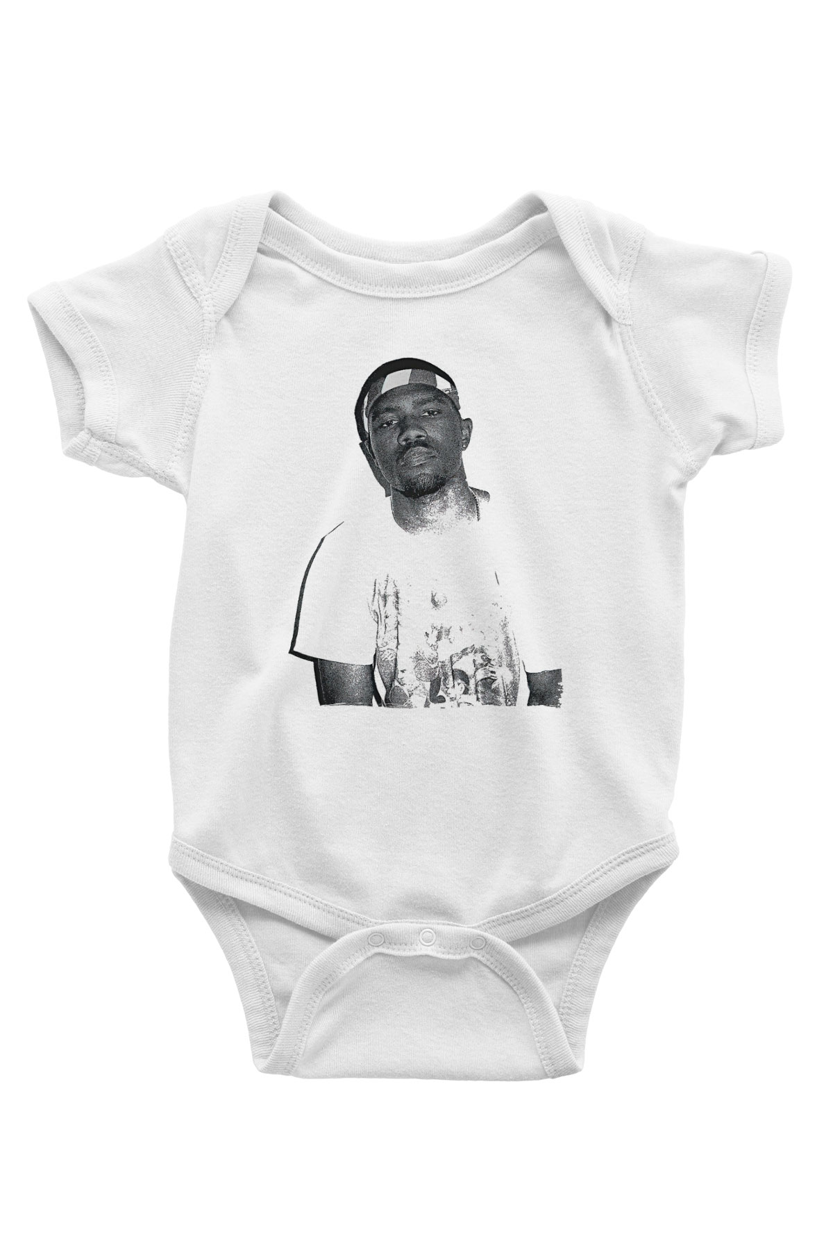 Frank Ocean Baskılı Beyaz Unisex Bebek Body - Zıbın