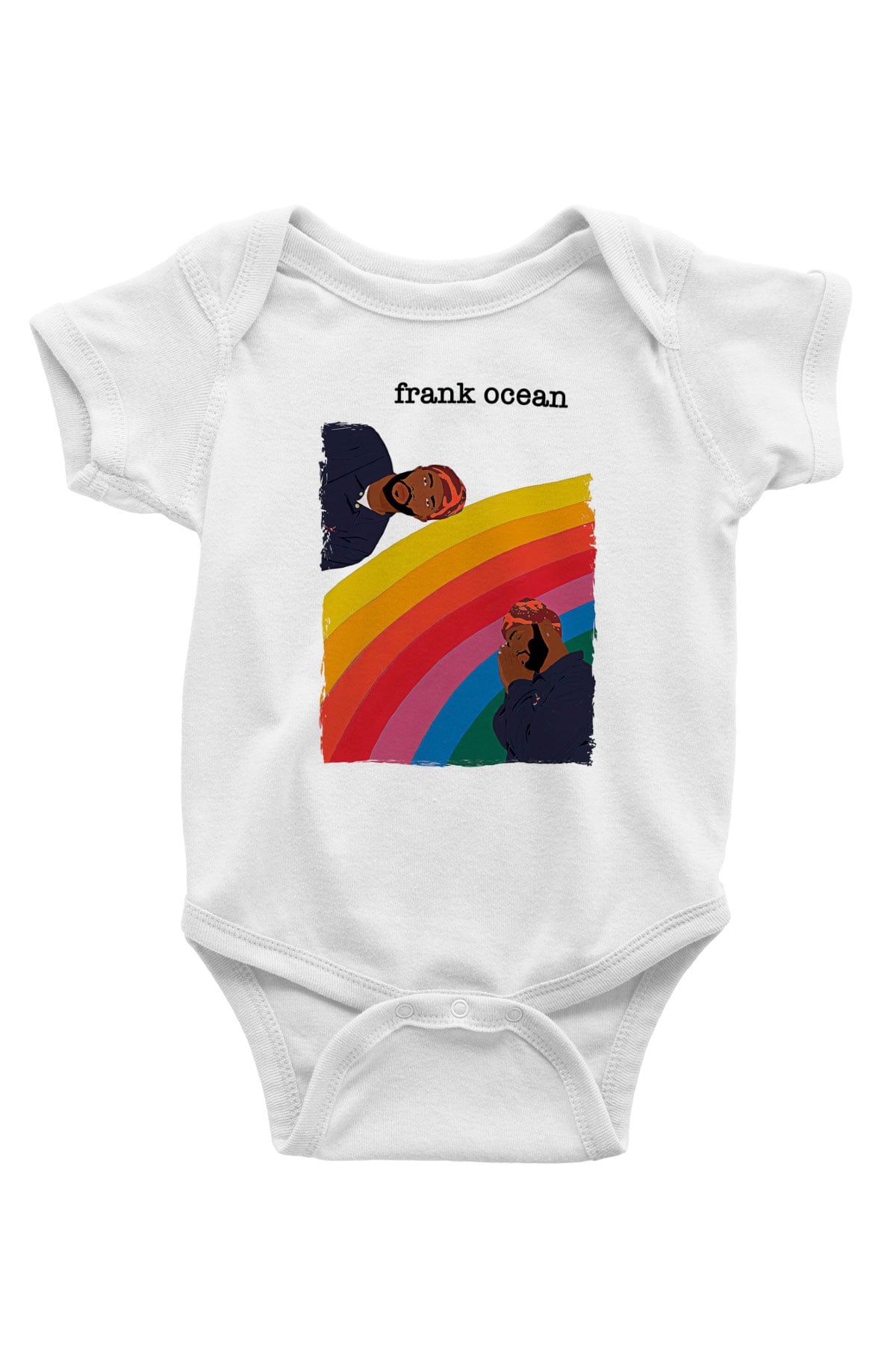 Frank Ocean Baskılı Beyaz Unisex Bebek Body - Zıbın