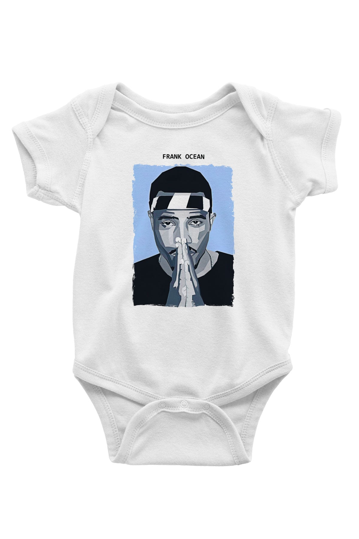 Frank Ocean Baskılı Beyaz Unisex Bebek Body - Zıbın
