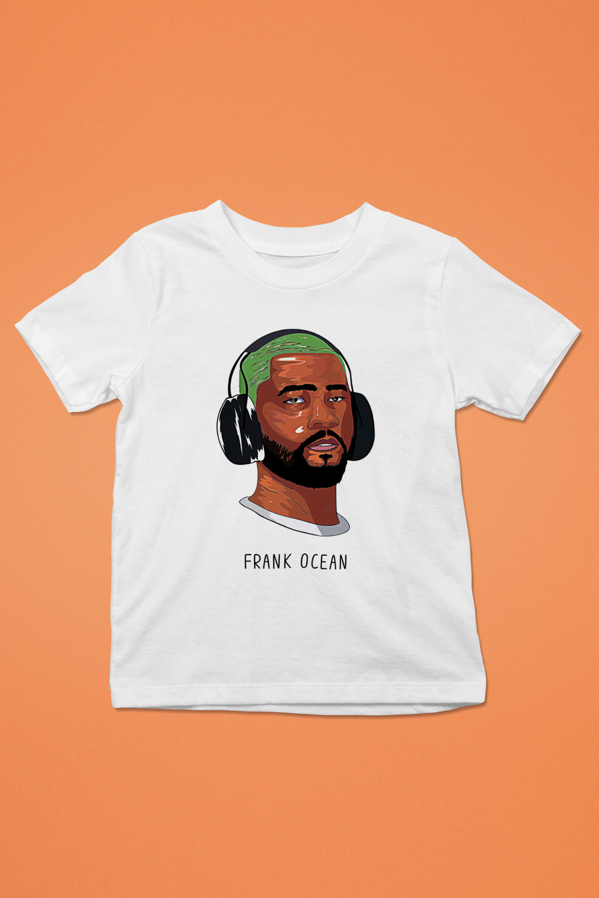 Frank Ocean Baskılı Beyaz Unisex Beyaz Çocuk Tişört - Tshirt