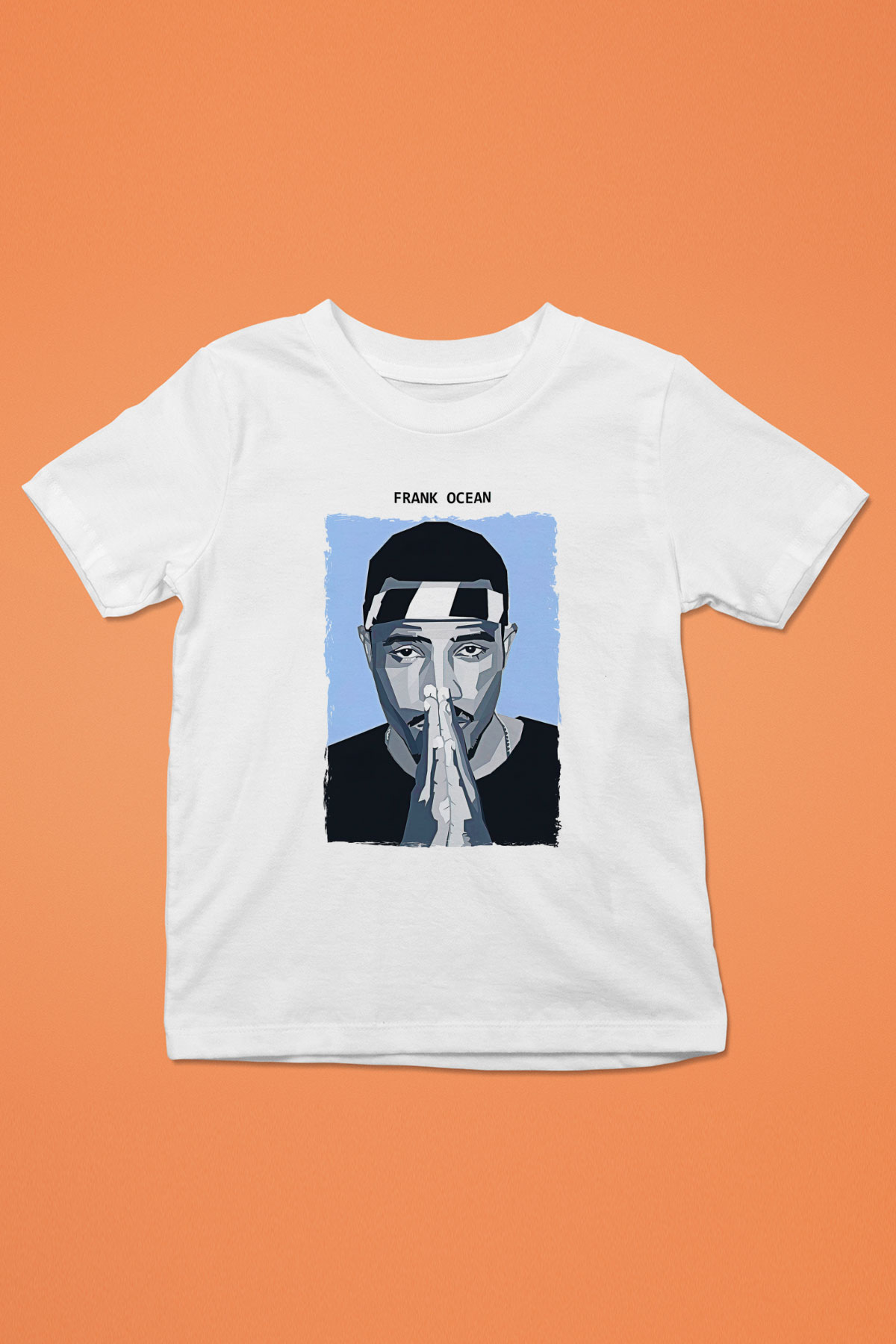Frank Ocean Baskılı Beyaz Unisex Beyaz Çocuk Tişört - Tshirt