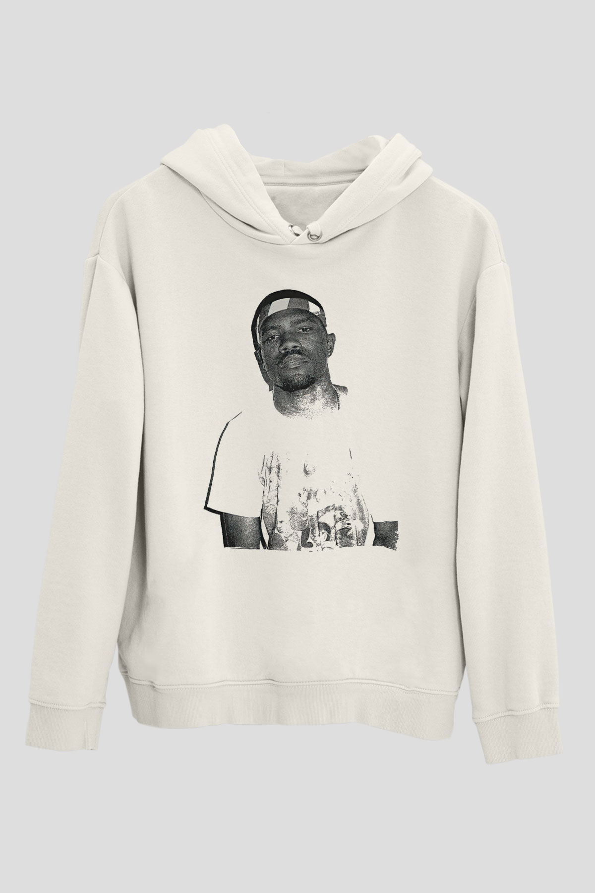 Frank Ocean Baskılı Beyaz Unisex Kapüşonlu Sweatshirt