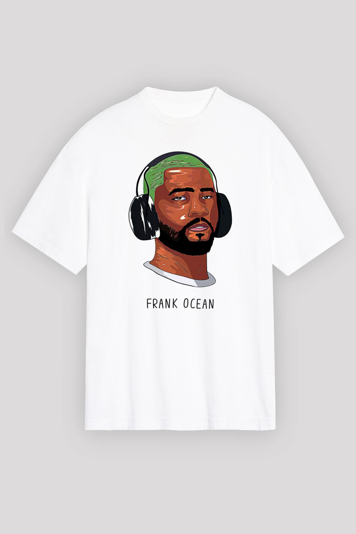 Frank Ocean Baskılı Beyaz Unisex Oversize Tişört - Tshirt