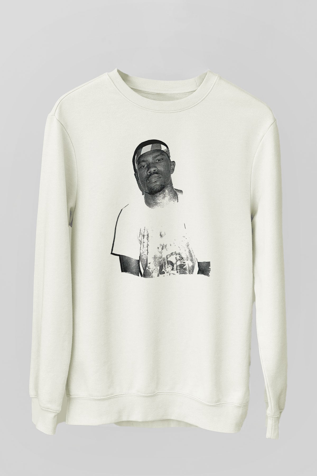 Frank Ocean Baskılı Beyaz Unisex Sweatshirt