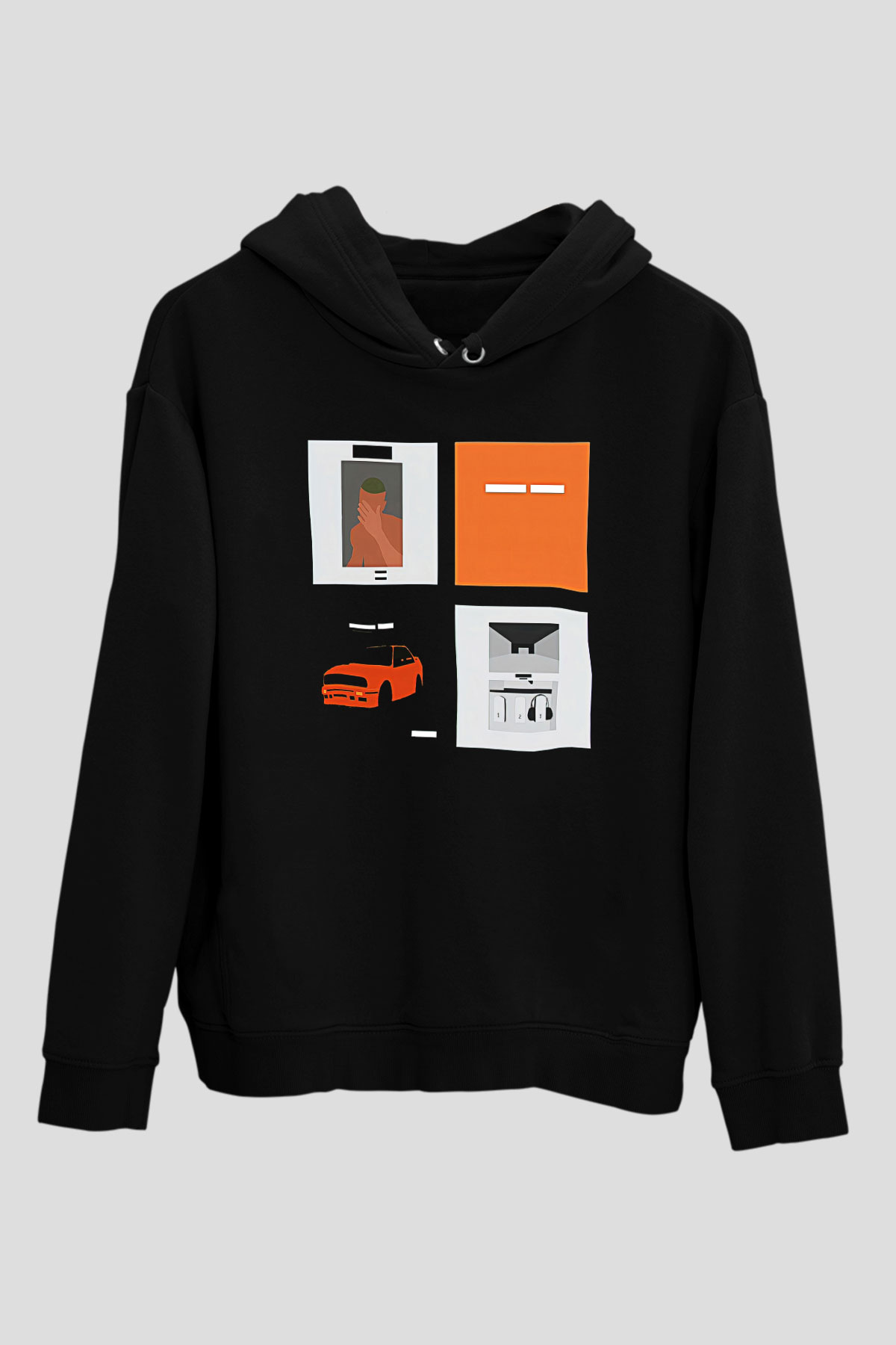 Frank Ocean Baskılı Unisex Siyah Hoodie