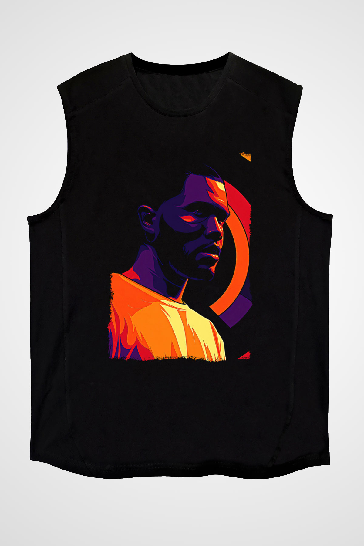 Frank Ocean Baskılı Unisex Siyah Kolsuz Tişört - Tshirt