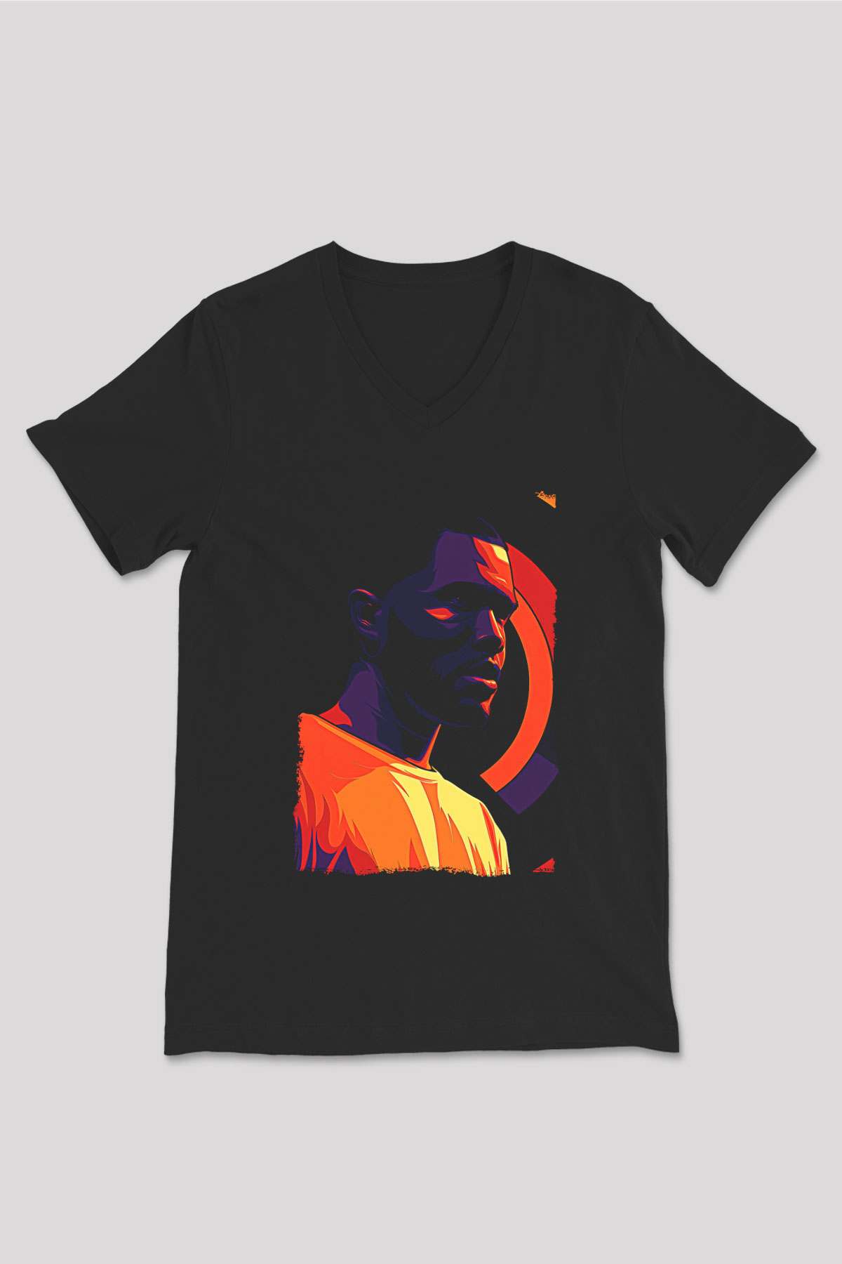 Frank Ocean Baskılı Unisex Siyah V Yaka Tişört - Tshirt