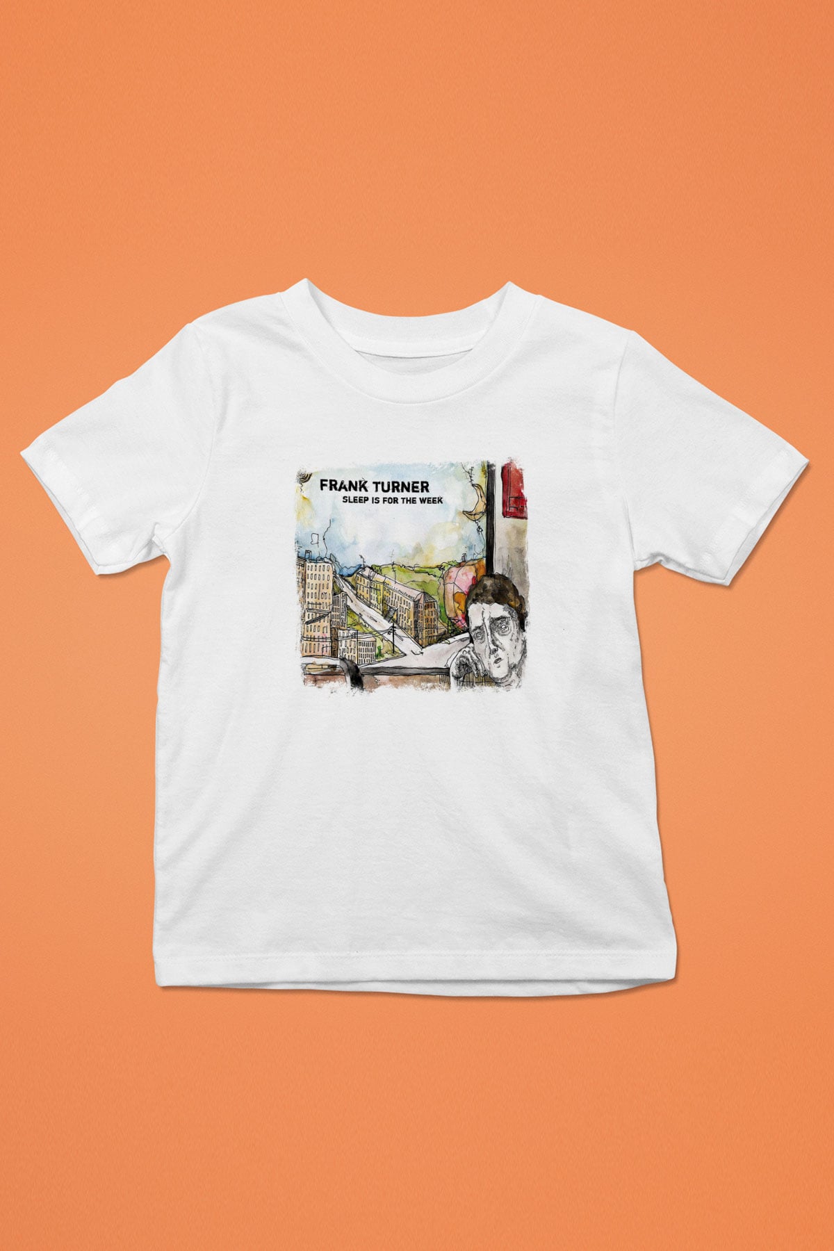 Frank Turner Baskılı Unisex Beyaz Çocuk Tişört