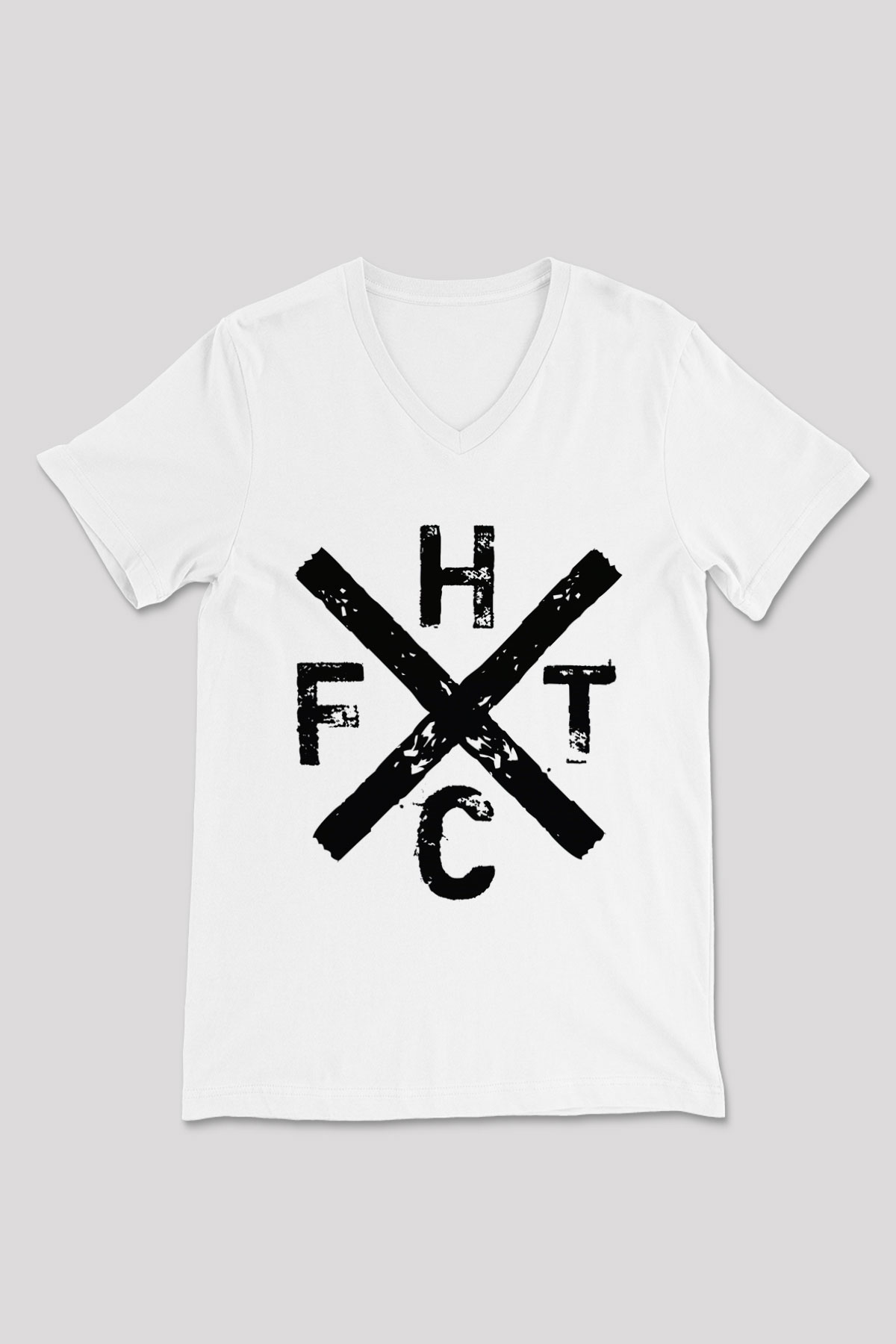 Frank Turner Beyaz Unisex V Yaka Tişört T-Shirt