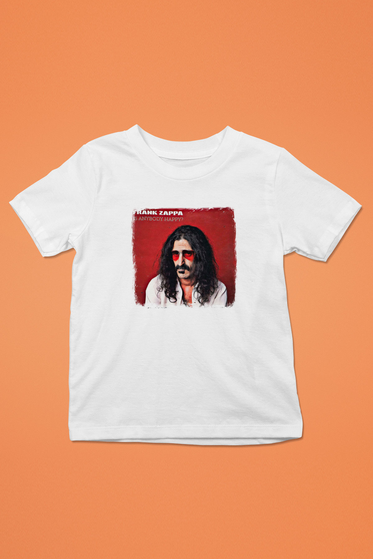 Frank Zappa Baskılı Unisex Beyaz Çocuk Tişört