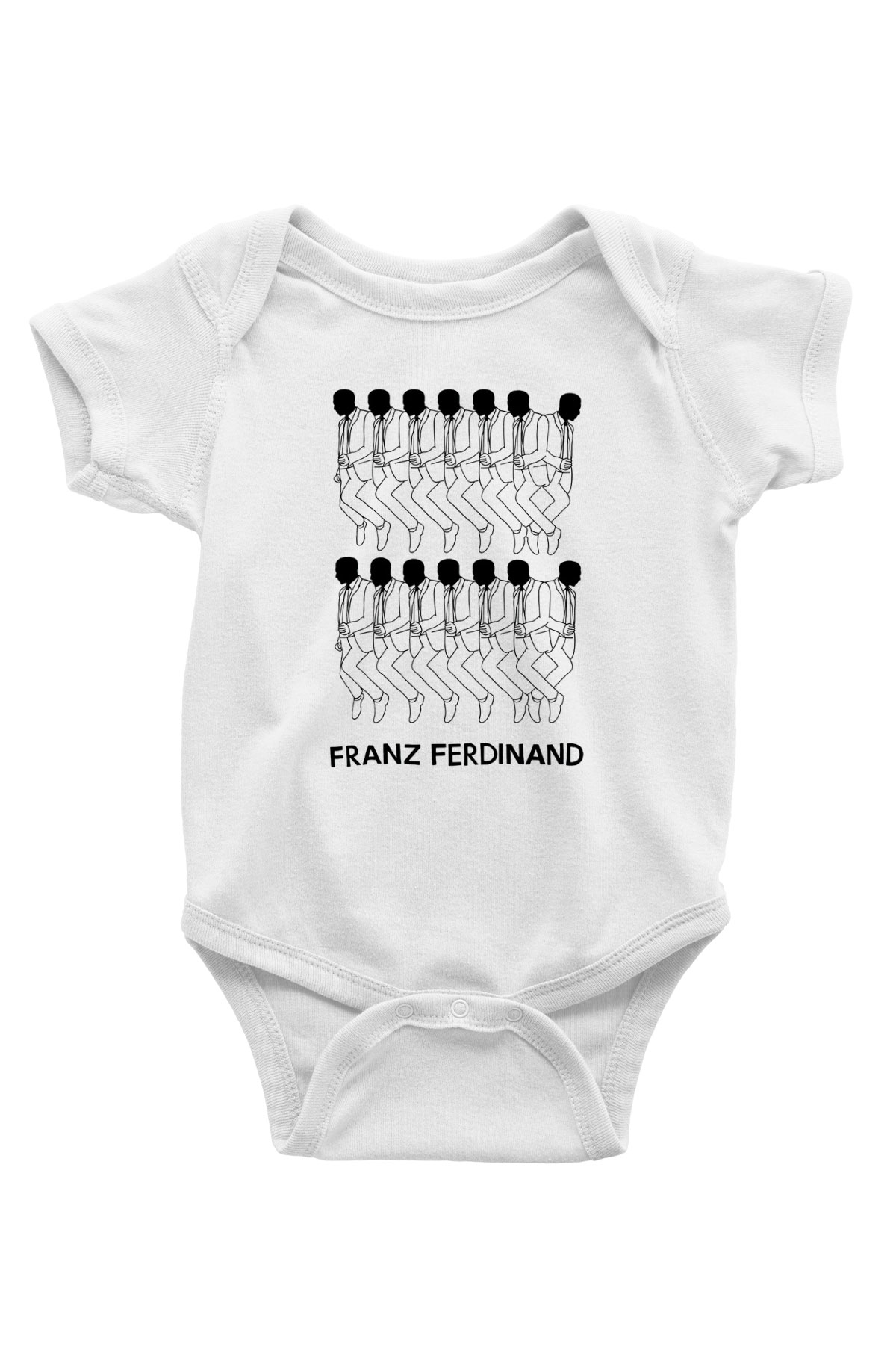 Franz Ferdinand Baskılı Beyaz Unisex Bebek Body - Zıbın