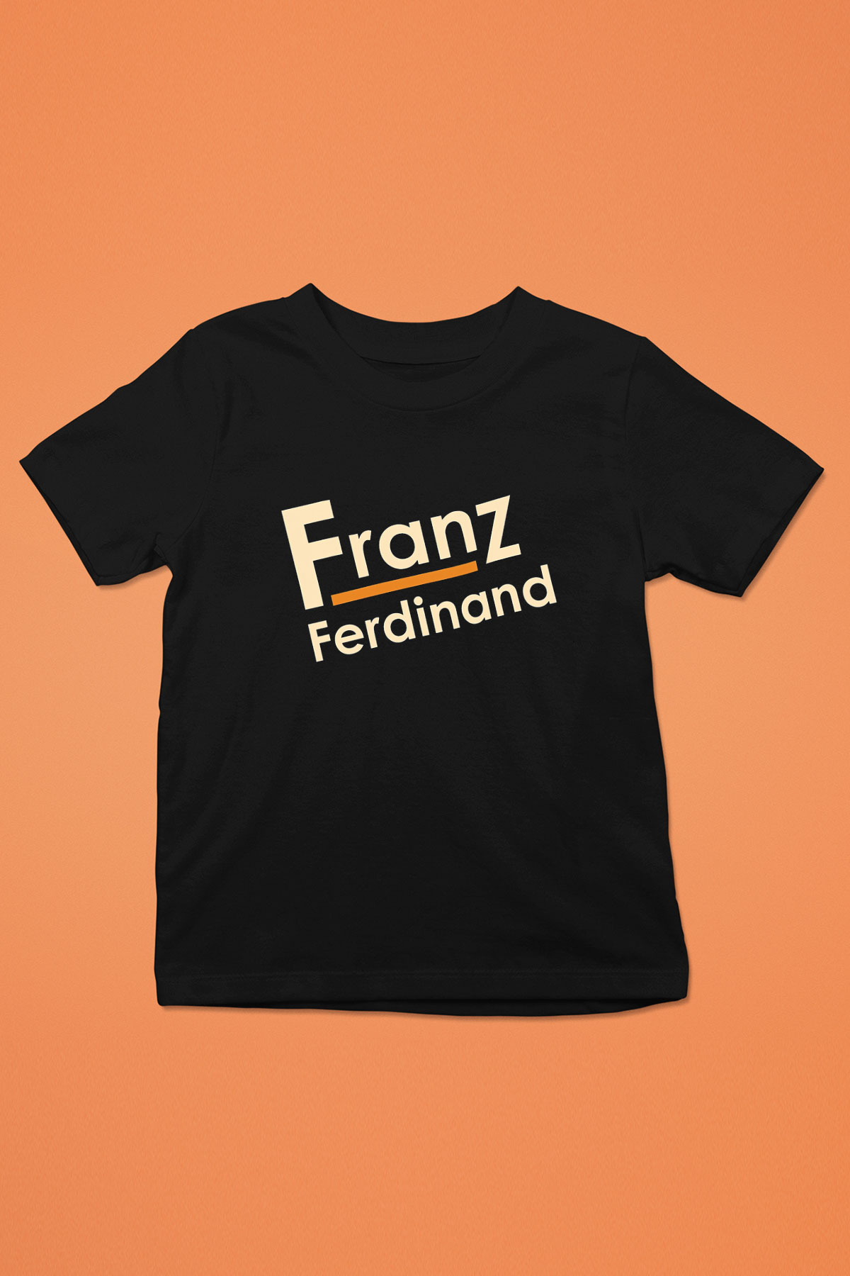 Franz Ferdinand Baskılı Siyah Unisex Çocuk Tişört
