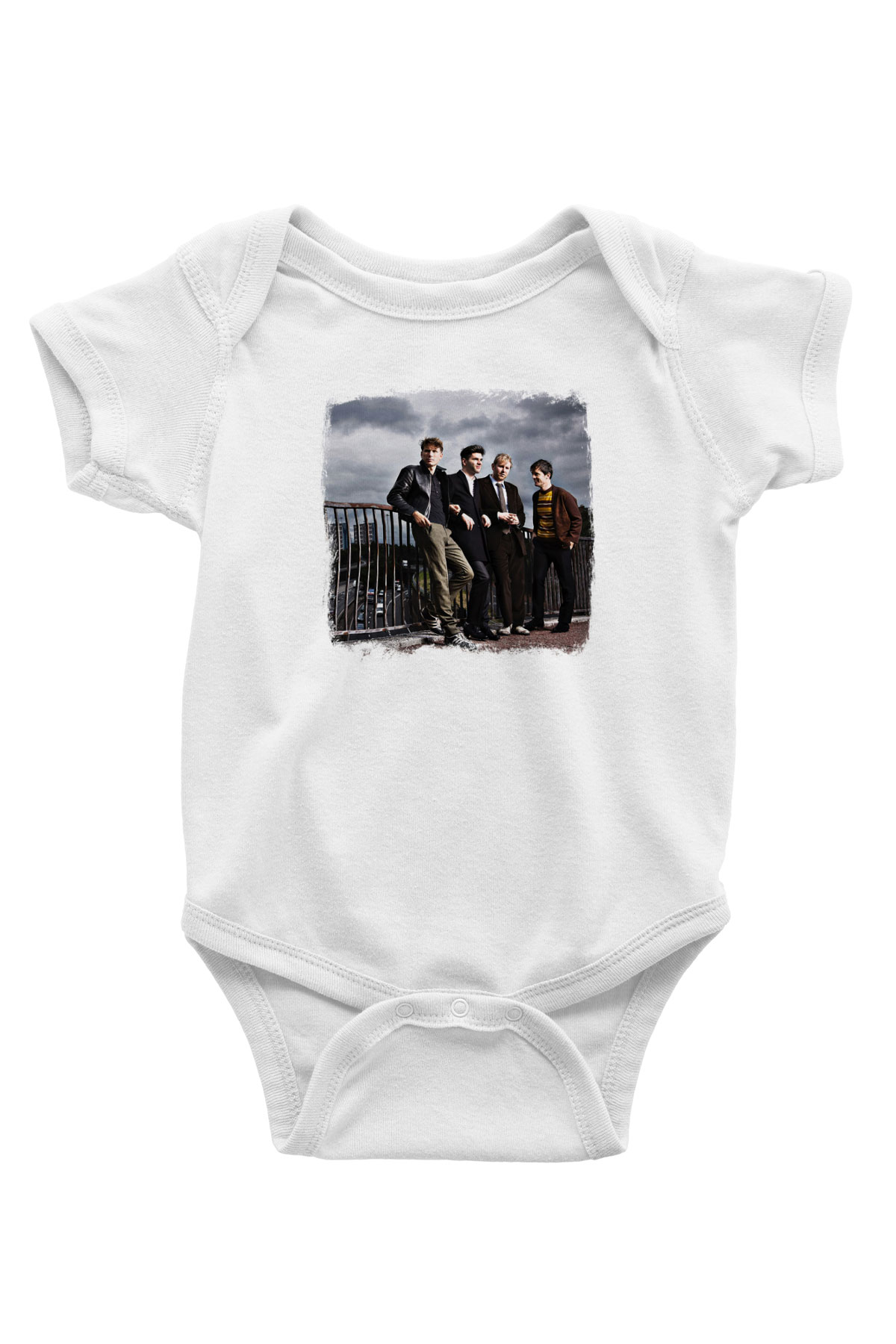 Franz Ferdinand Baskılı Unisex Beyaz Bebek Body - Zıbın