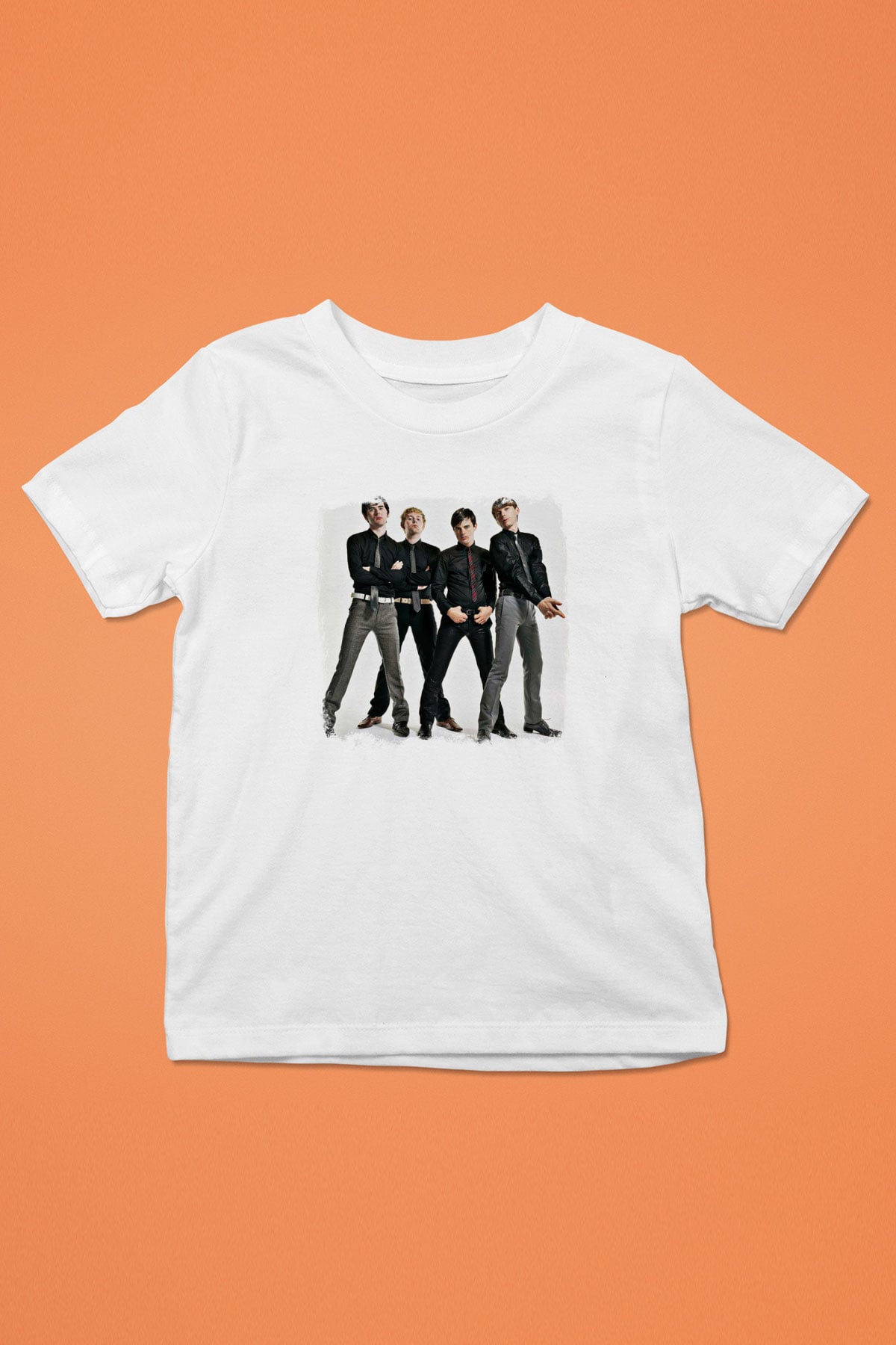 Franz Ferdinand Baskılı Unisex Beyaz Çocuk Tişört