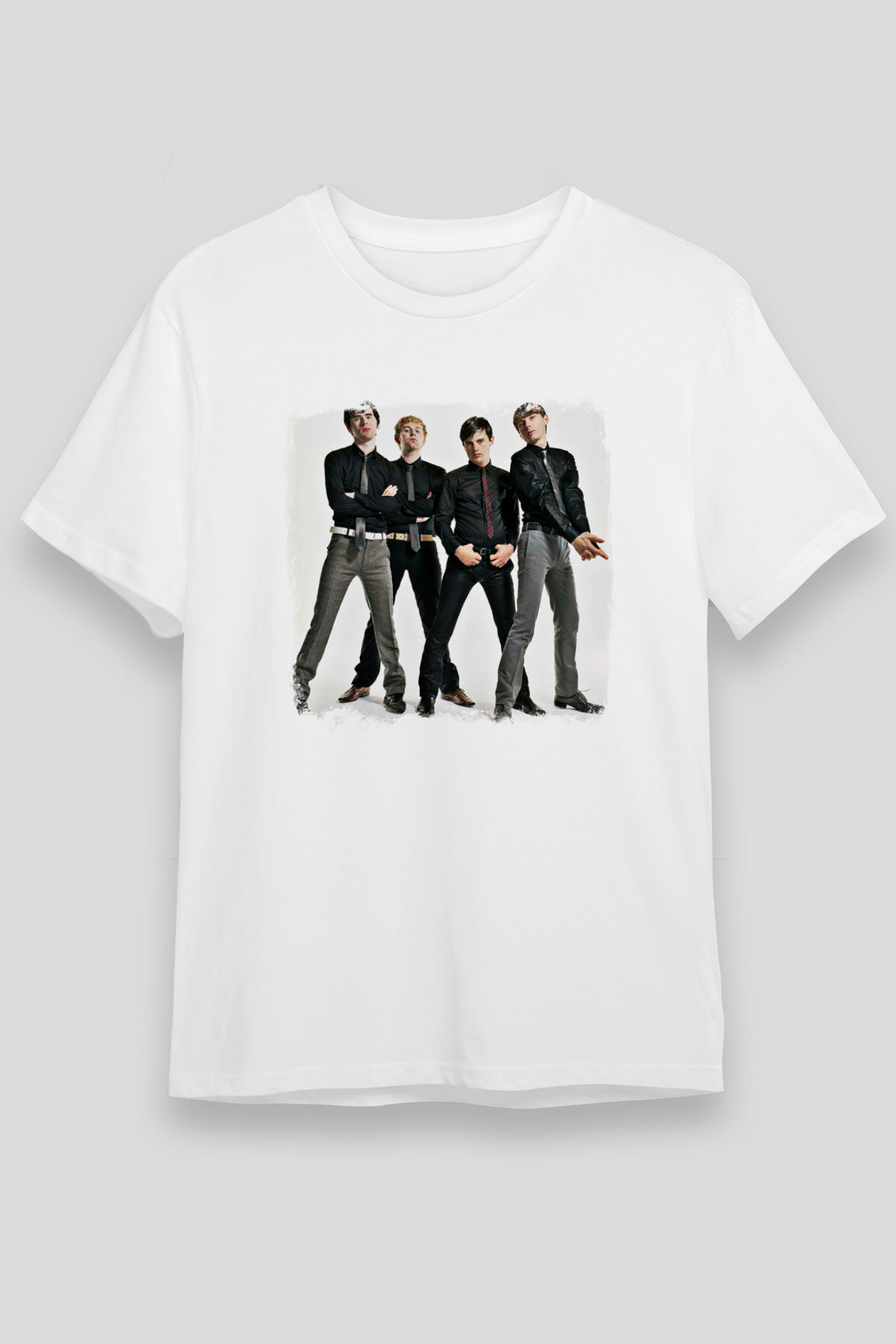 Franz Ferdinand Baskılı Unisex Beyaz Tişört