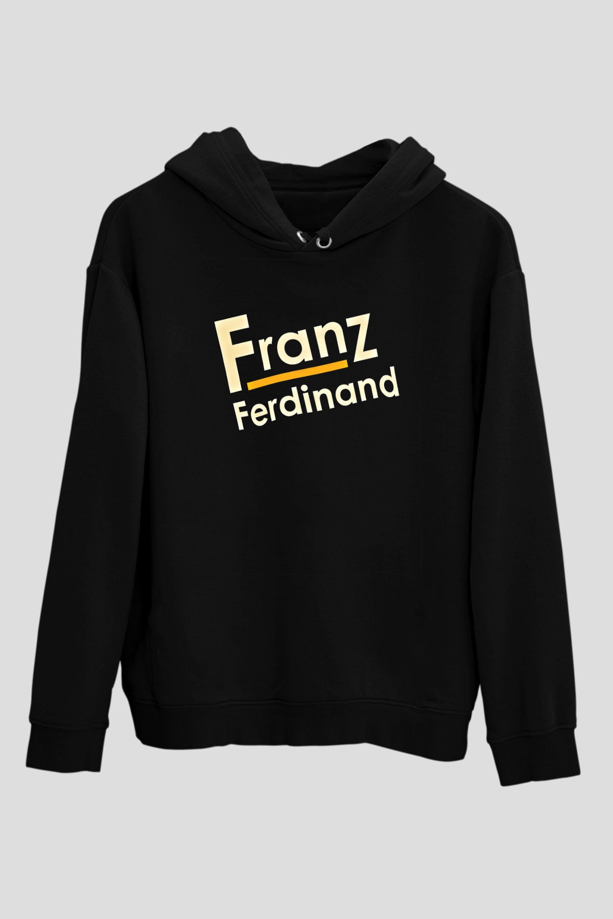 Franz Ferdinand Baskılı Unisex Siyah Hoodie