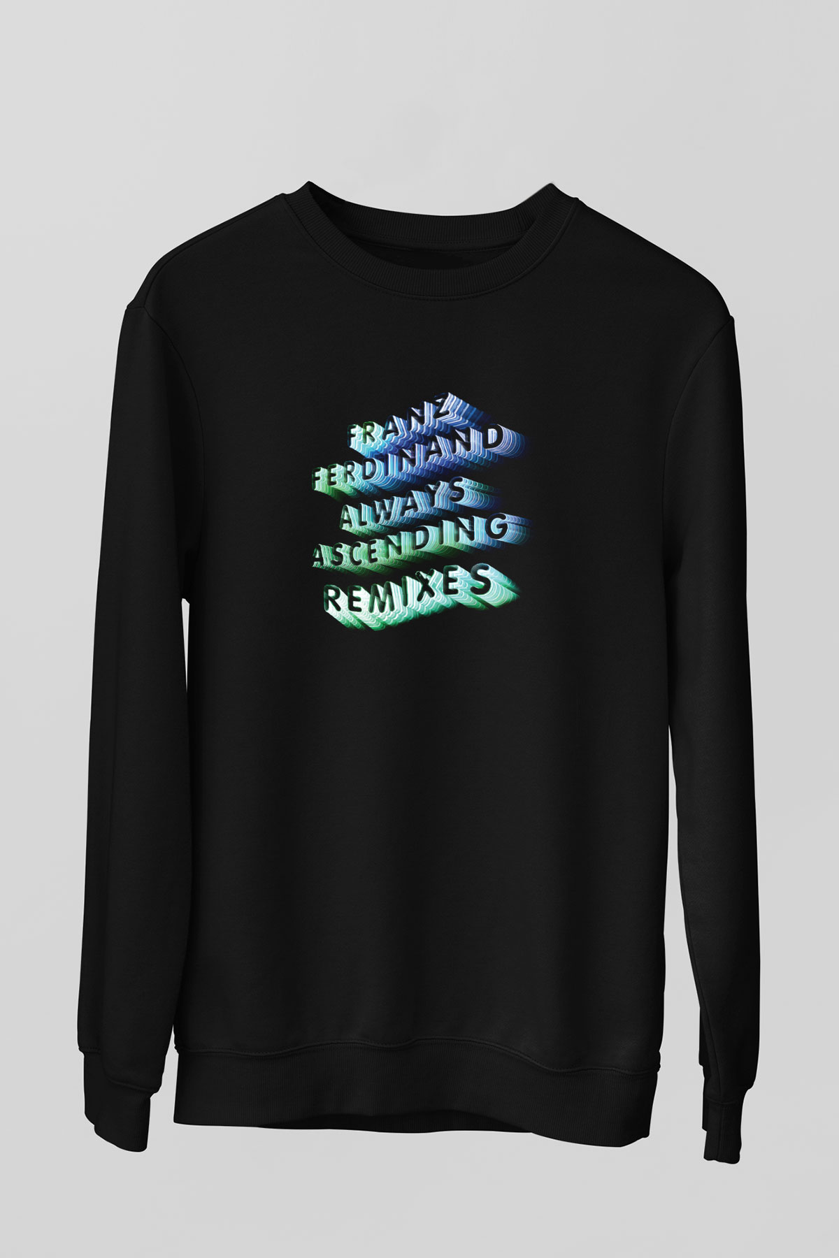 Franz Ferdinand Baskılı Unisex Siyah Sweatshirt