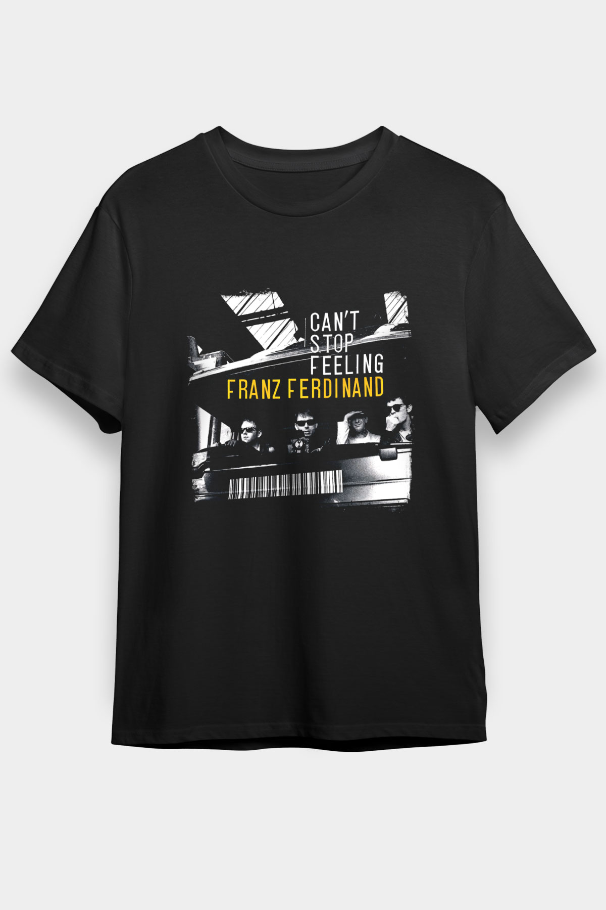 Franz Ferdinand Baskılı Unisex Siyah Tişört