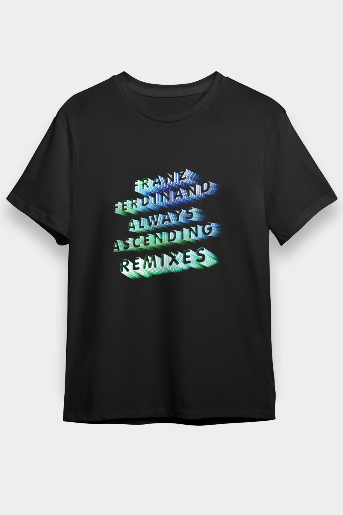 Franz Ferdinand Baskılı Unisex Siyah Tişört