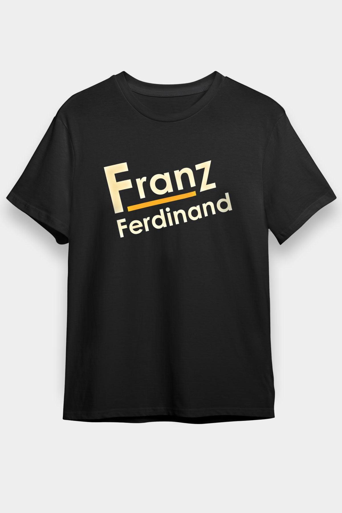 Franz Ferdinand Baskılı Unisex Siyah Tişört