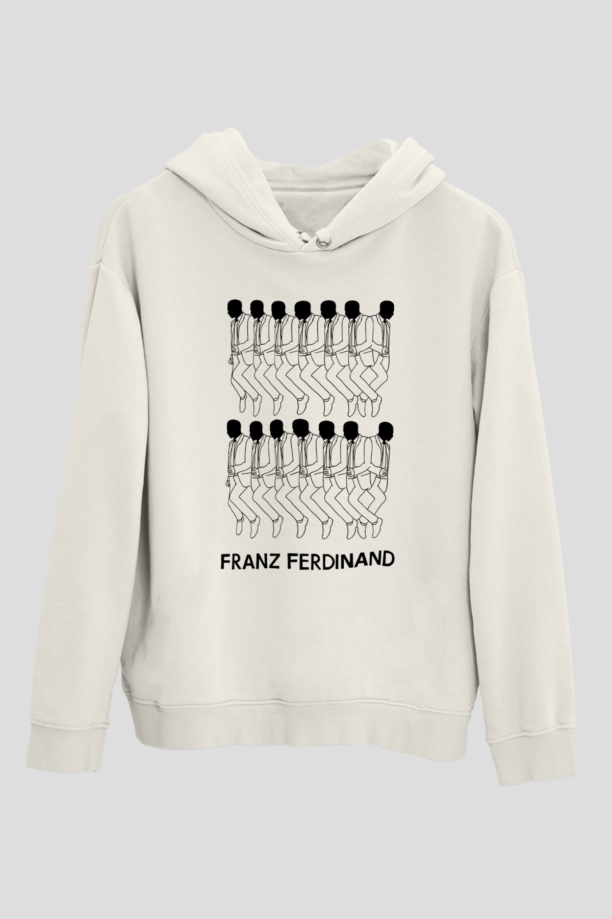 Franz Ferdinand Beyaz Unisex Kapşonlu Sweatshirt