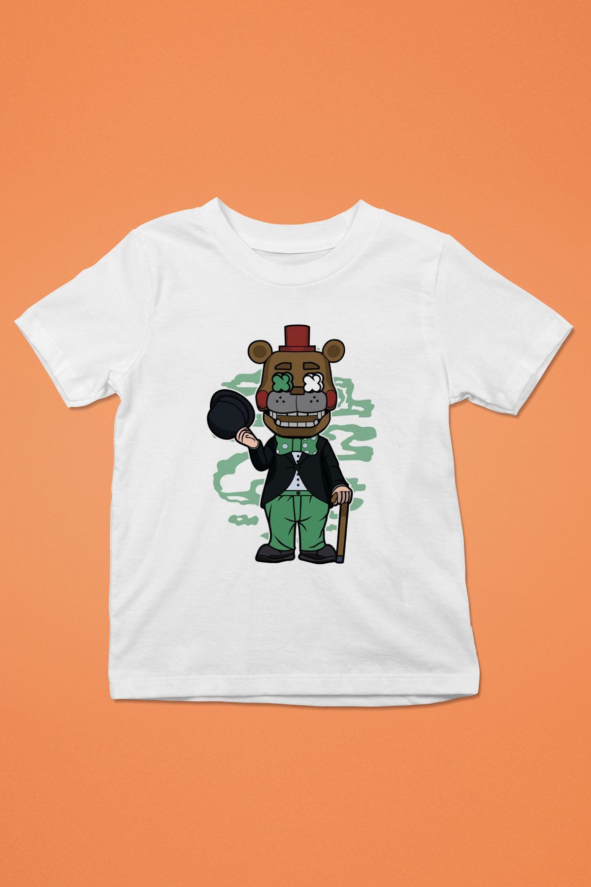 Freddy Gentlemen Baskılı Unisex Beyaz Çocuk Tişört