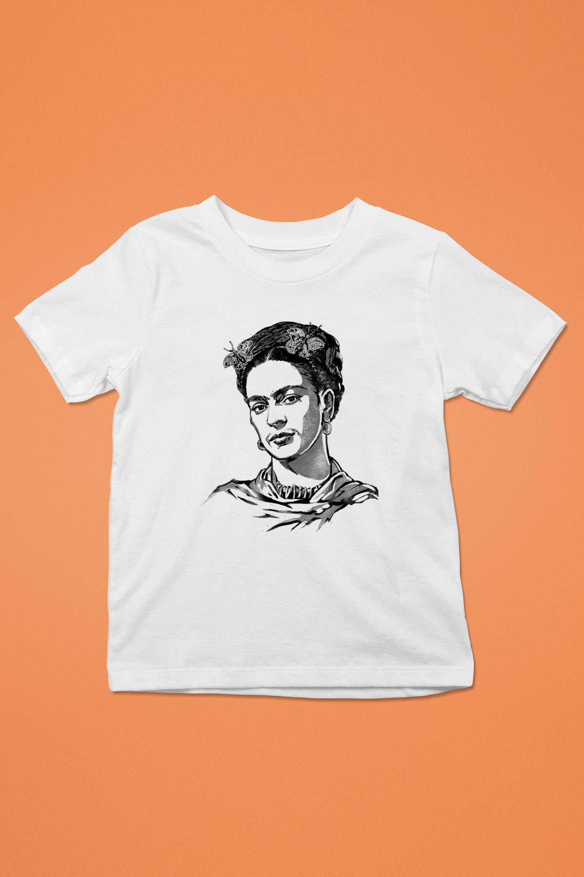 Frida Kahlo Beyaz Unisex Çocuk Tişört