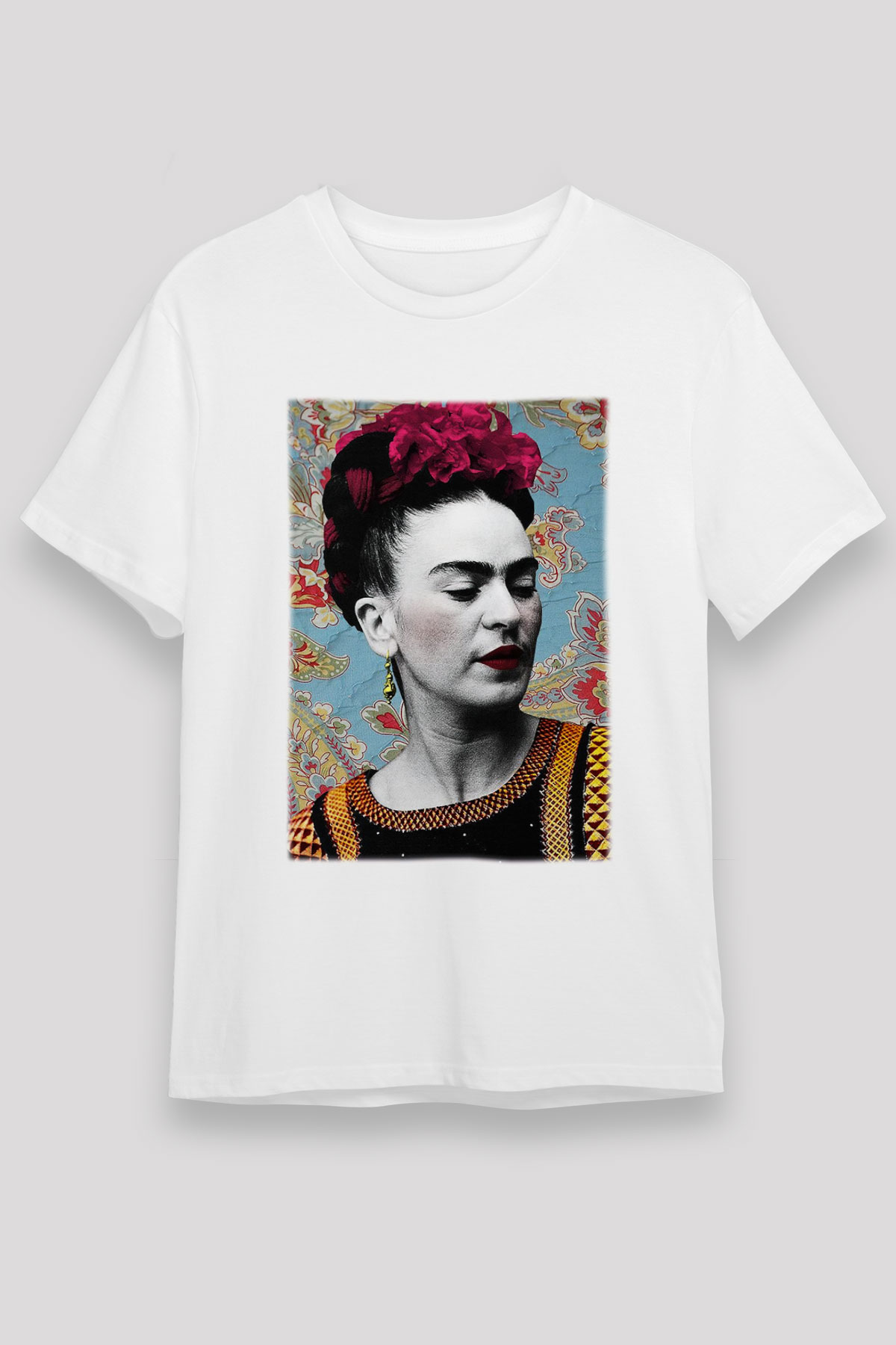 Frida Kahlo Beyaz Unisex Tişört T-Shirt - TişörtFabrikası