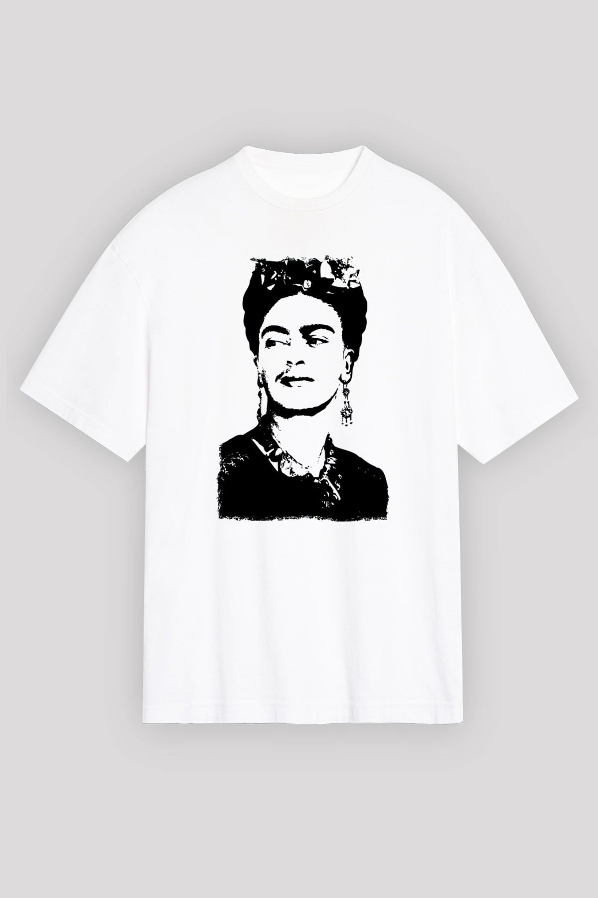 Frida Kahlo Beyaz Unisex Tişört T-Shirt - TişörtFabrikası
