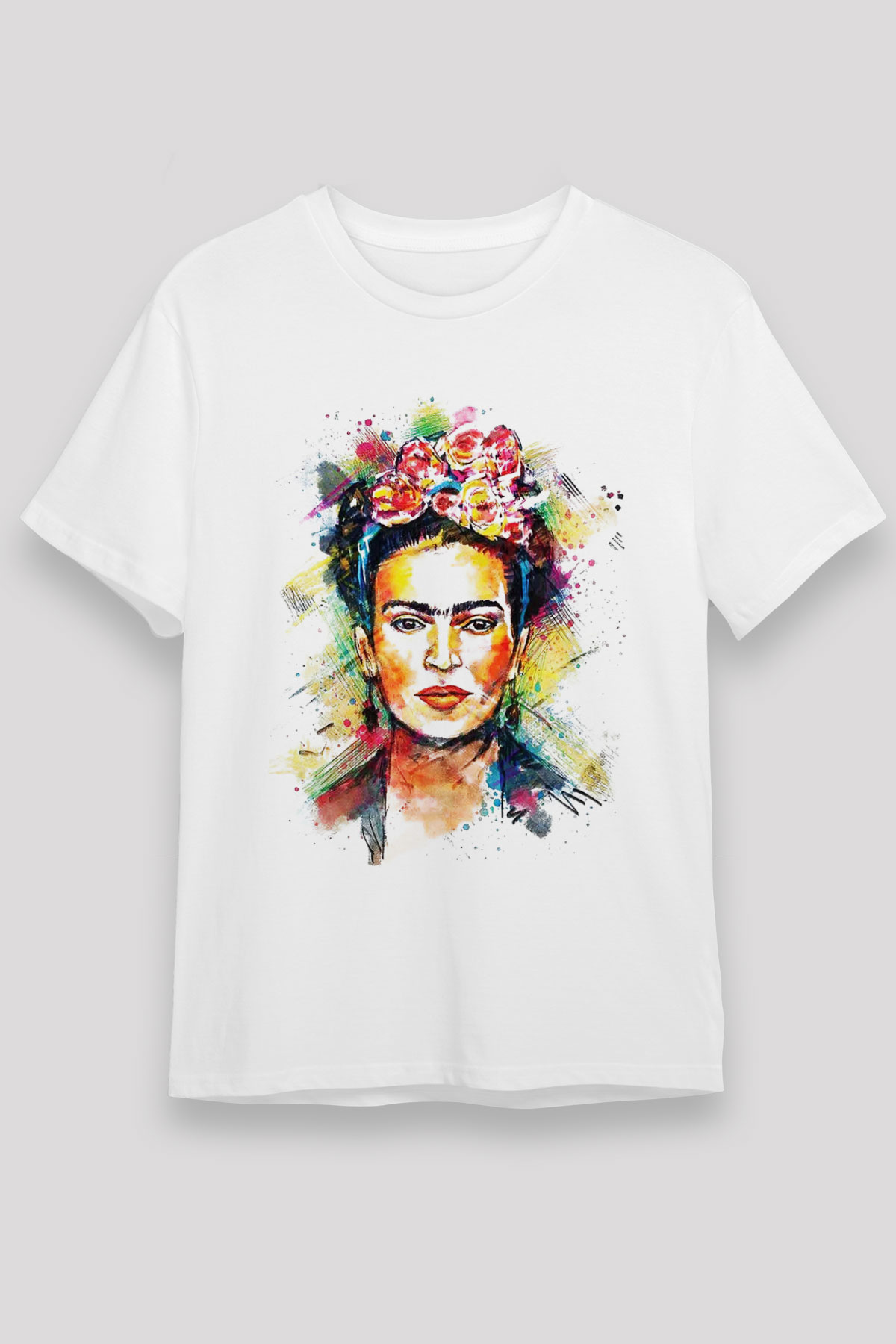 Frida Kahlo Beyaz Unisex Tişört T-Shirt - TişörtFabrikası
