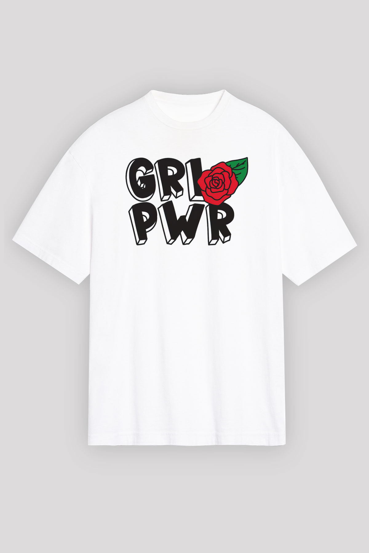 Frida Kahlo Girl Power - Grl Pwr Beyaz Unisex Tişört T-Shirt - TişörtFabrikası