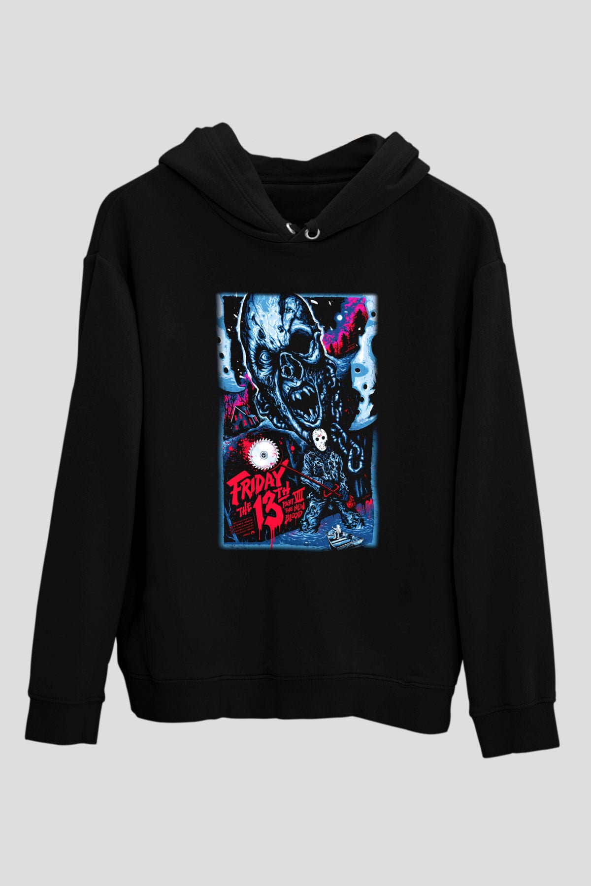 Friday the 13th 13.Cuma Siyah Unisex Kapüşonlu Sweatshirt