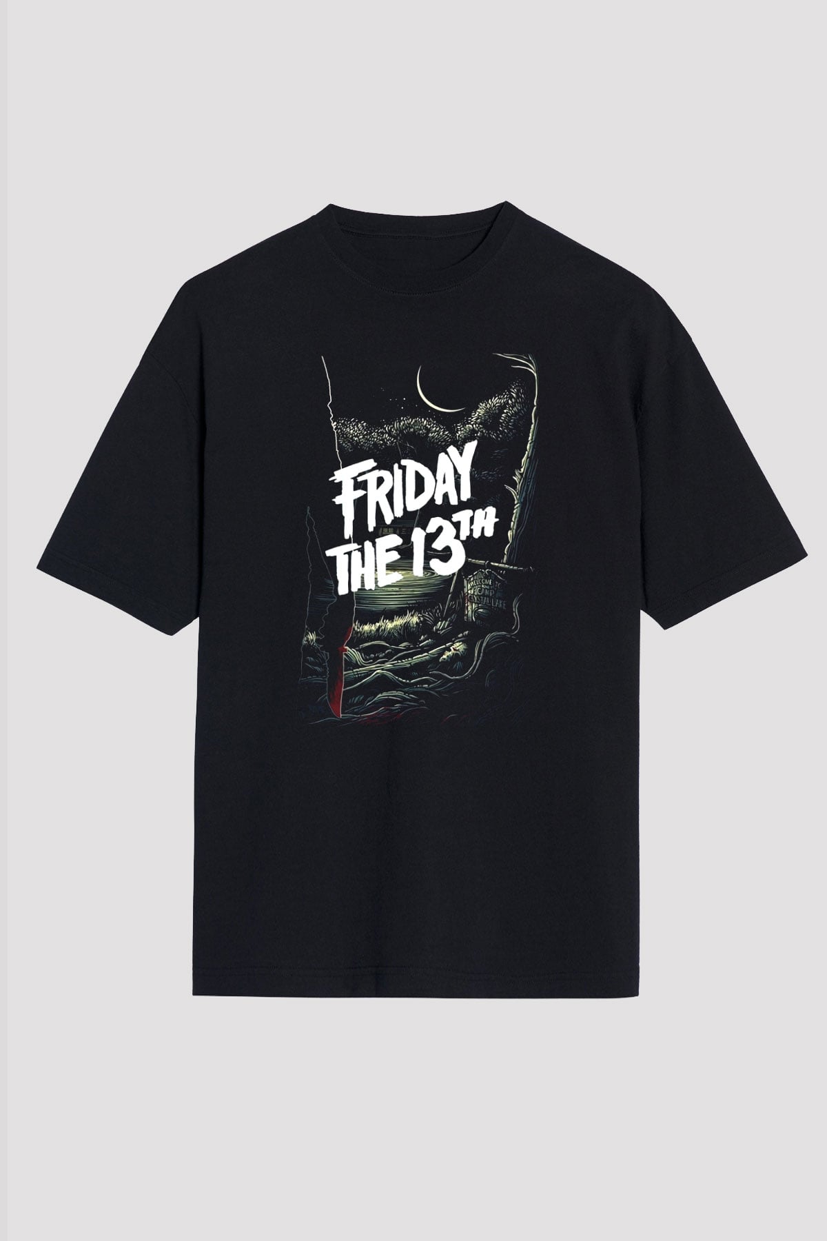 Friday the 13th 13.Cuma Siyah Unisex Oversize Tişört