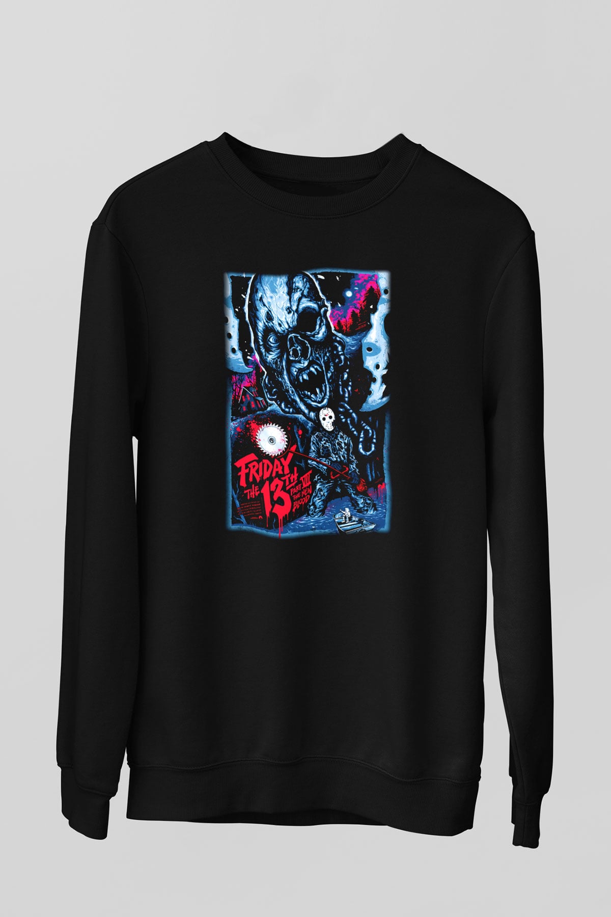 Friday the 13th 13.Cuma Siyah Unisex Sweatshirt