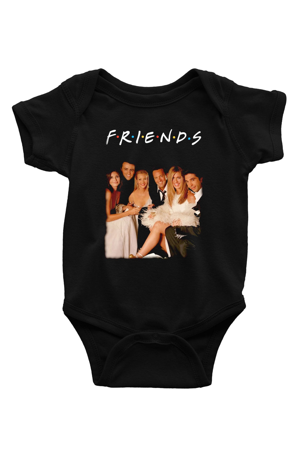Friends Siyah Bebek Body - Zıbın