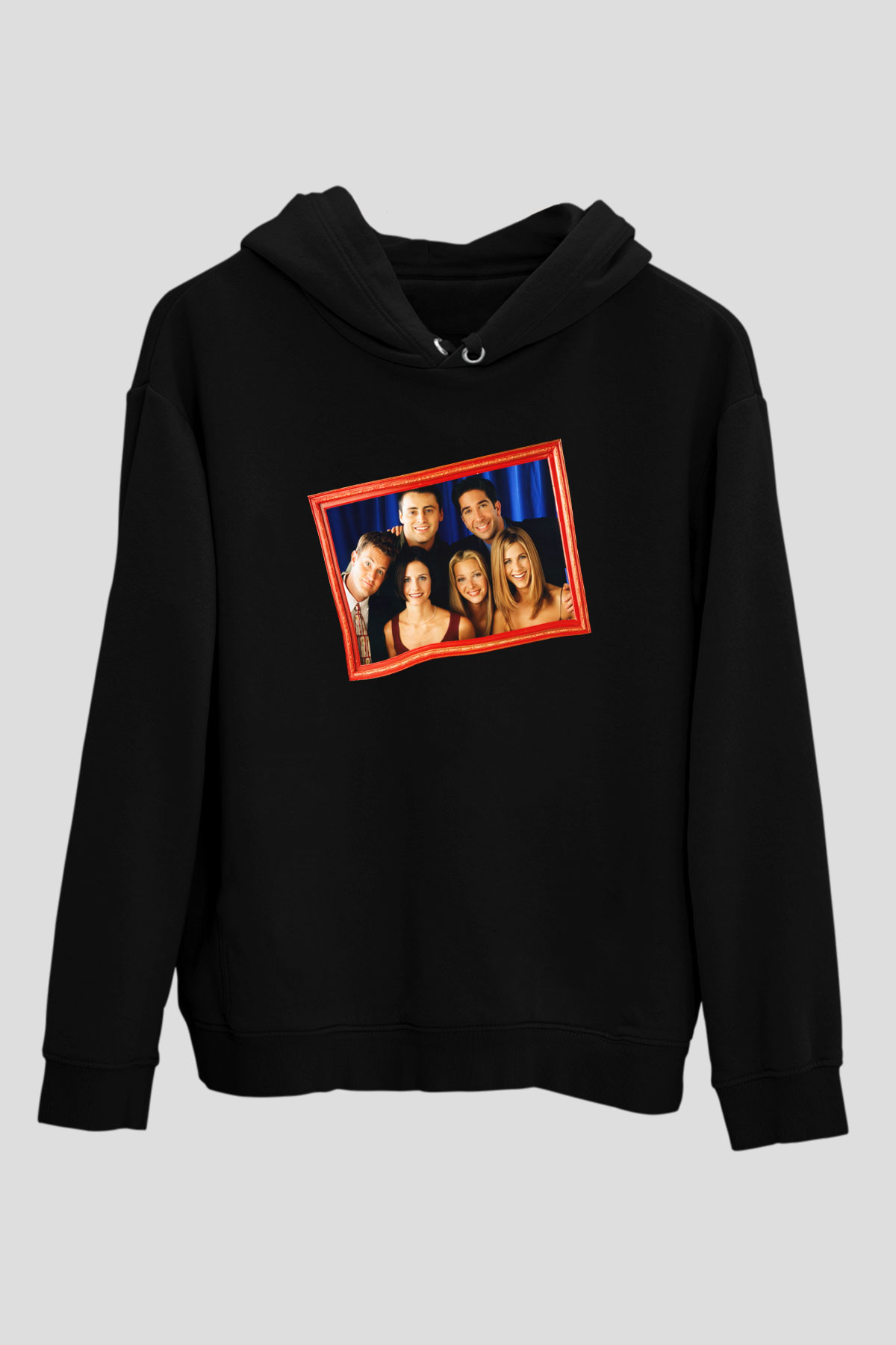 Friends Siyah Unisex Kapüşonlu Sweatshirt
