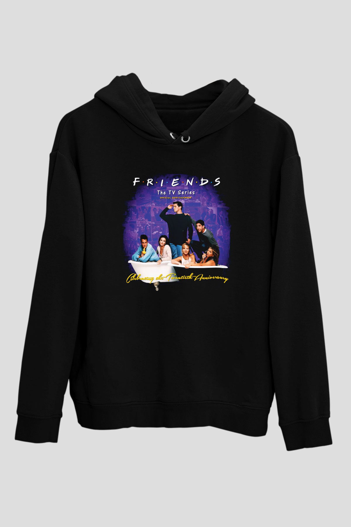 Friends Siyah Unisex Kapüşonlu Sweatshirt