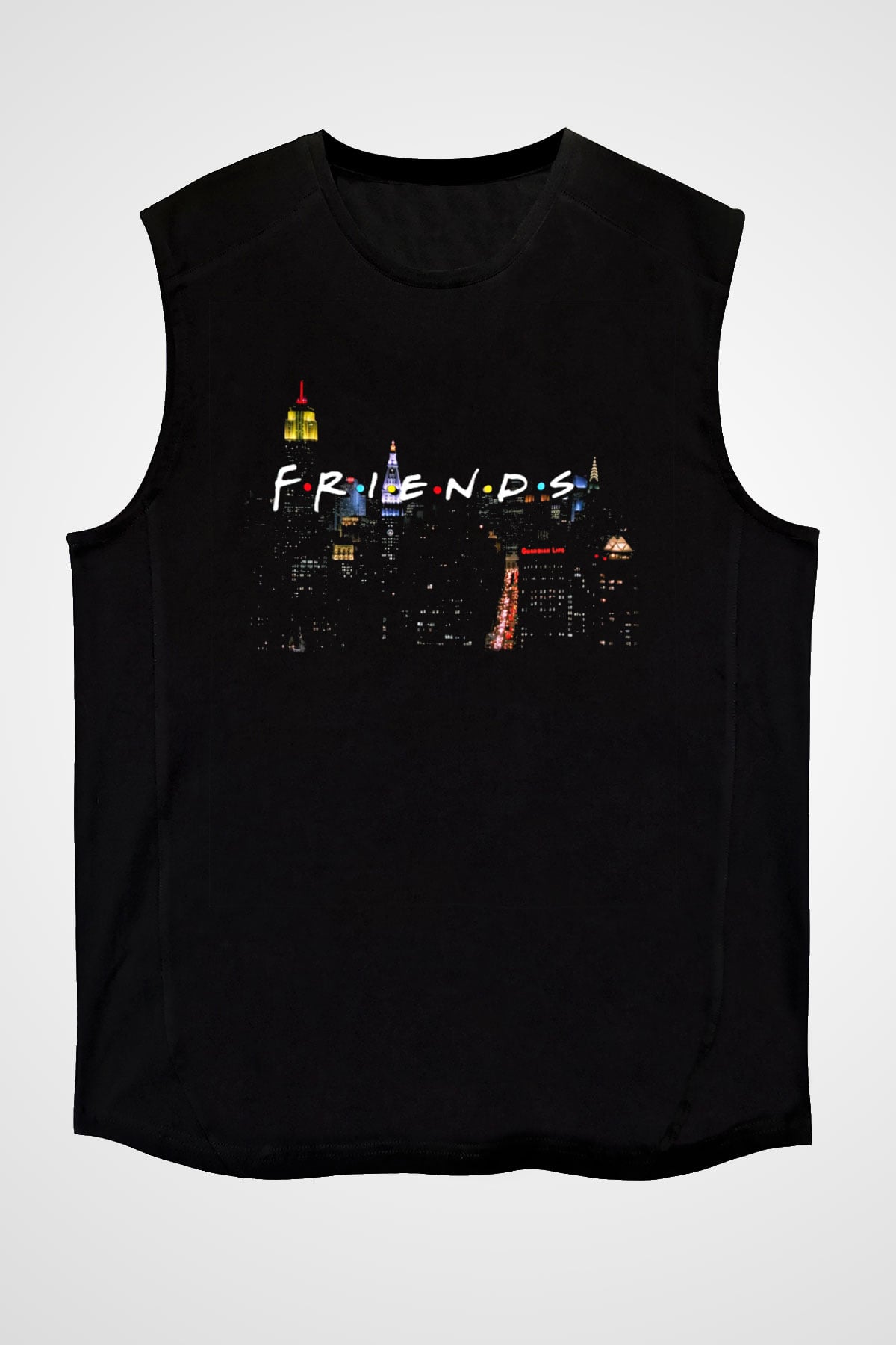 Friends Siyah Unisex Kolsuz Tişört
