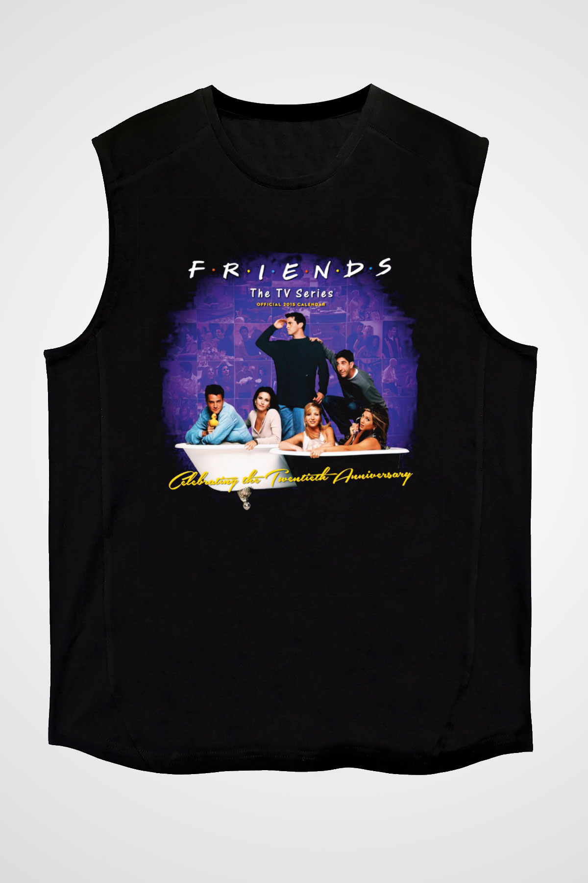 Friends Siyah Unisex Kolsuz Tişört