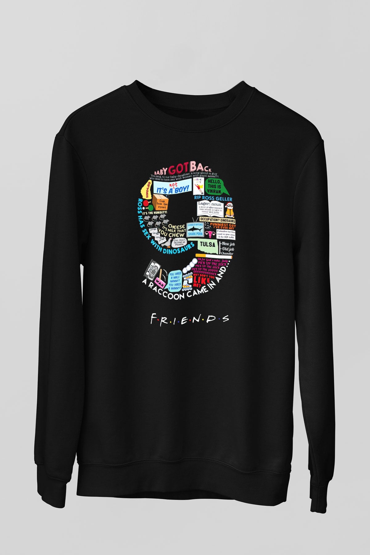 Friends Siyah Unisex Sweatshirt