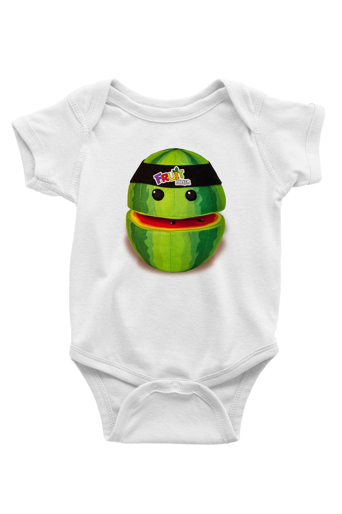 Fruit Ninja Baskılı Beyaz Unisex Bebek Body - Zıbın