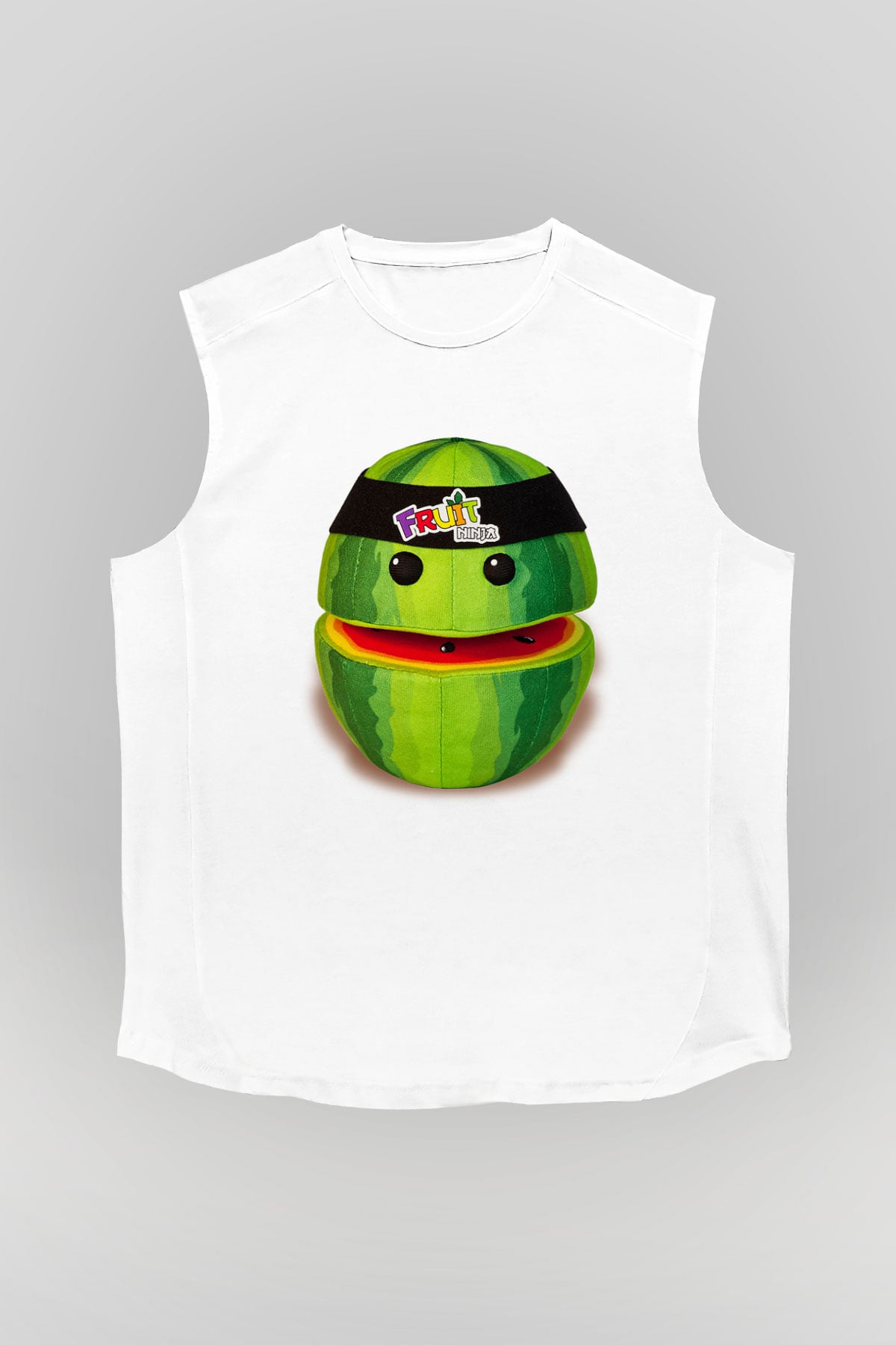 Fruit Ninja Beyaz Unisex Kolsuz Tişört