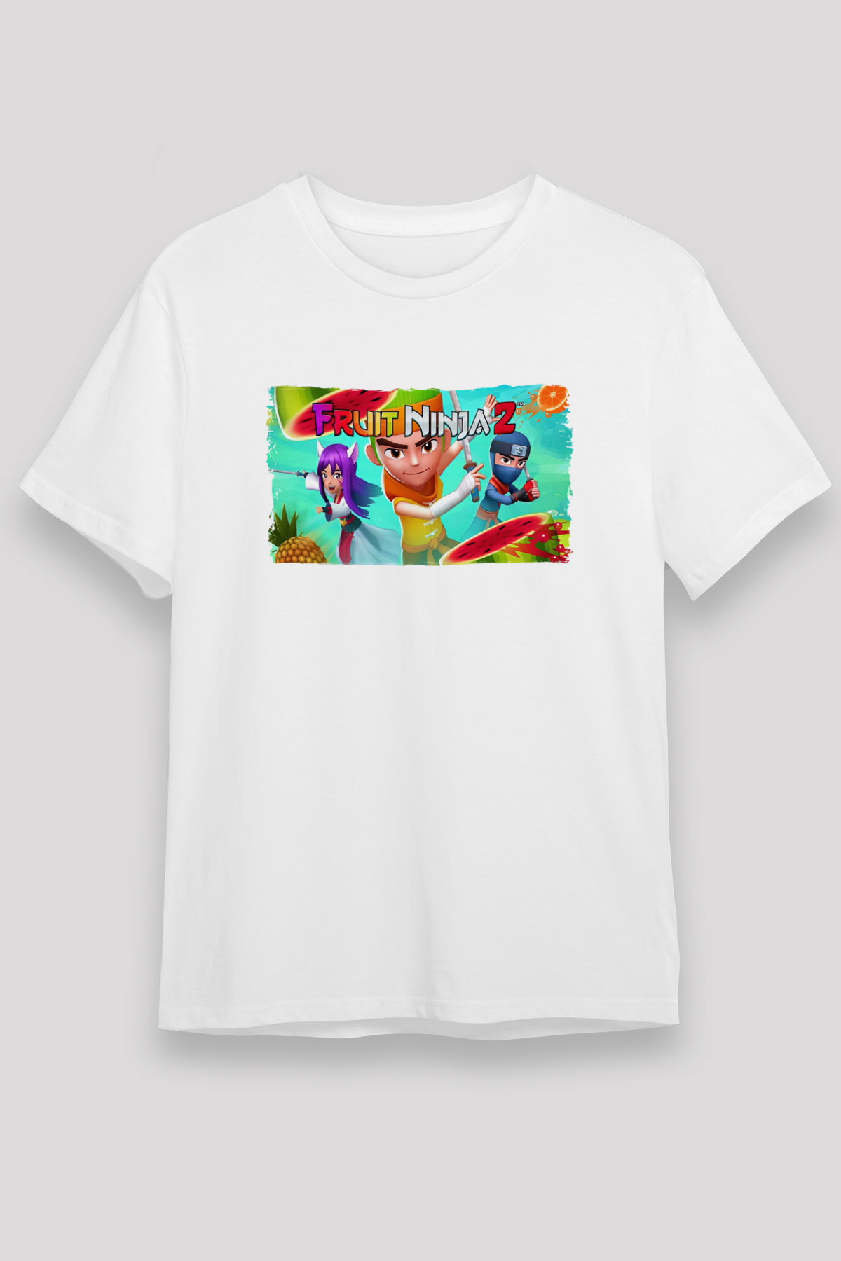 Fruit Ninja Beyaz Unisex Tişört T-Shirt