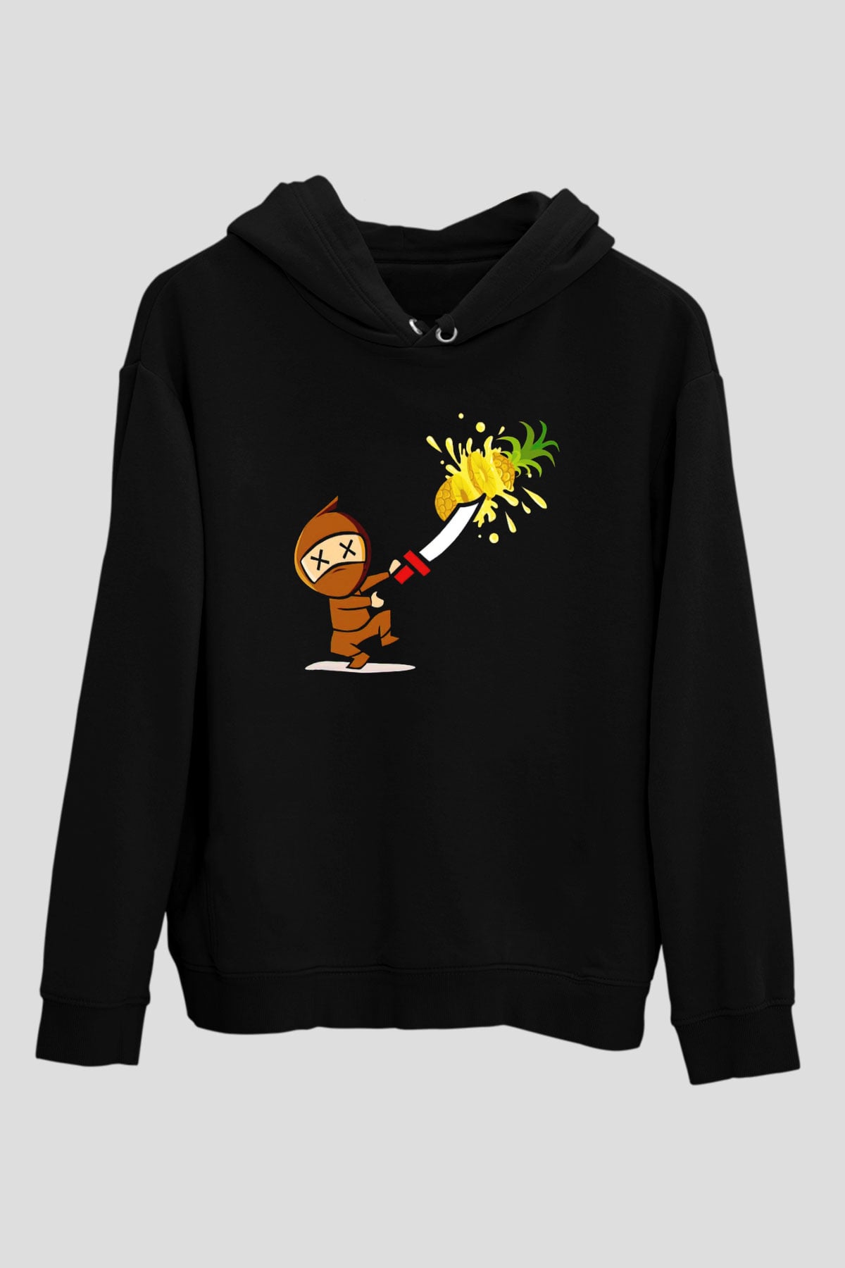 Fruit Ninja Siyah Unisex Hoodie