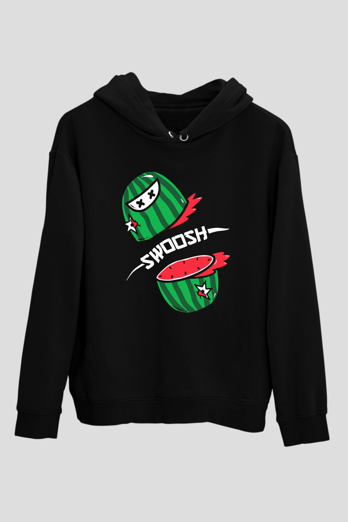 Fruit Ninja Siyah Unisex Hoodie
