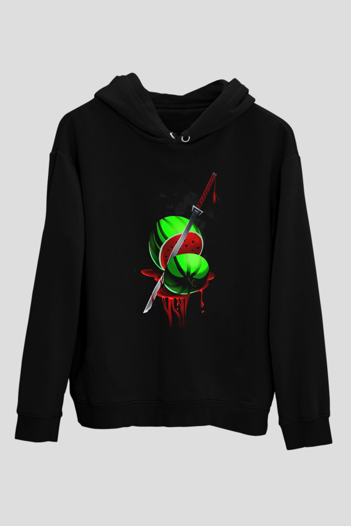 Fruit Ninja Siyah Unisex Hoodie