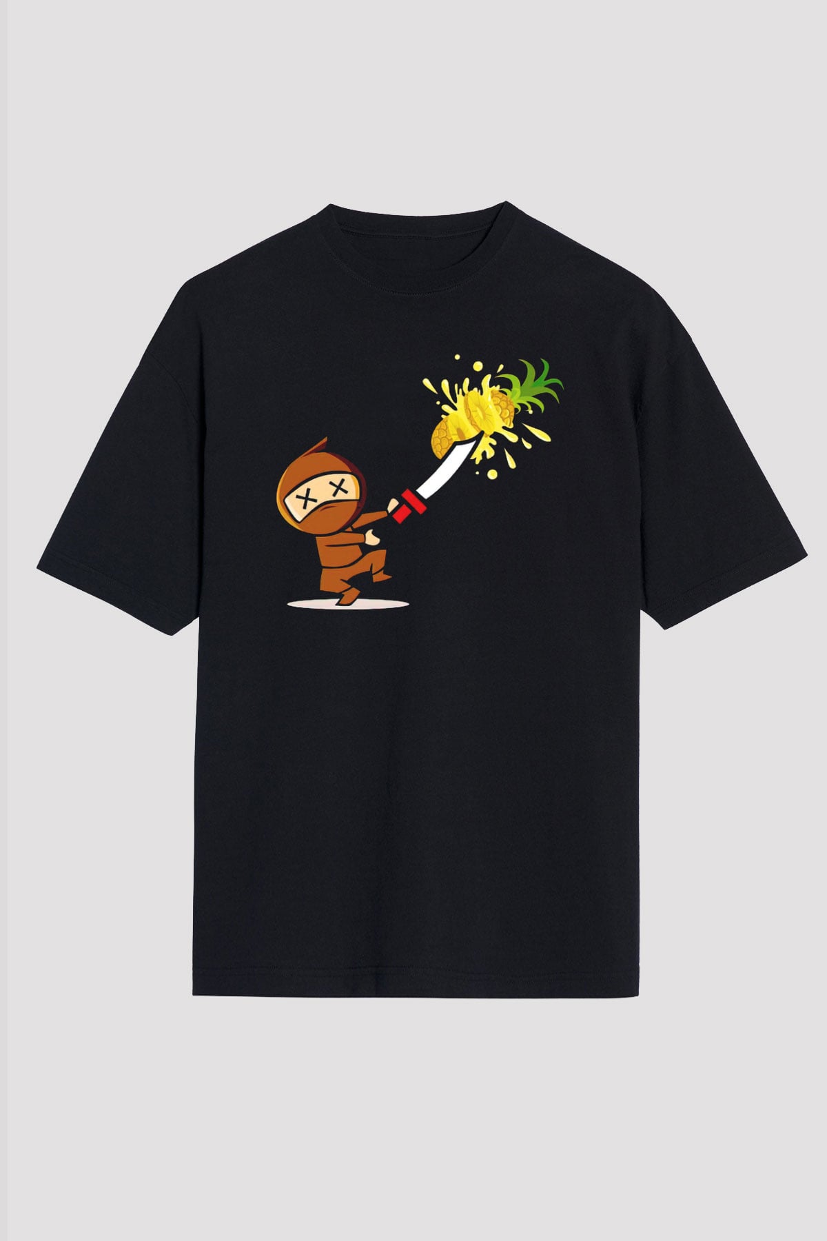 Fruit Ninja Siyah Unisex Tişört T-Shirt
