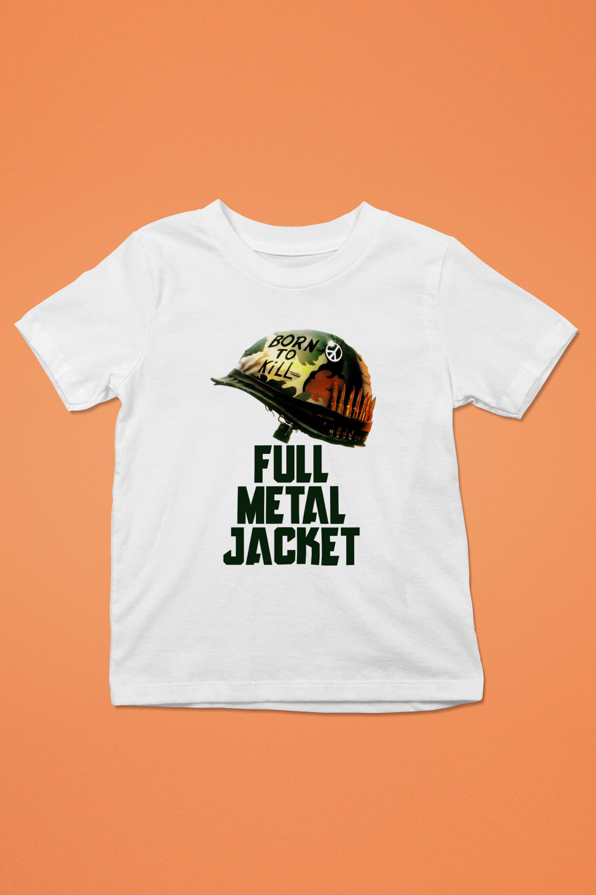 Full Metal Jacket Baskılı Beyaz Unisex Çocuk Tişört