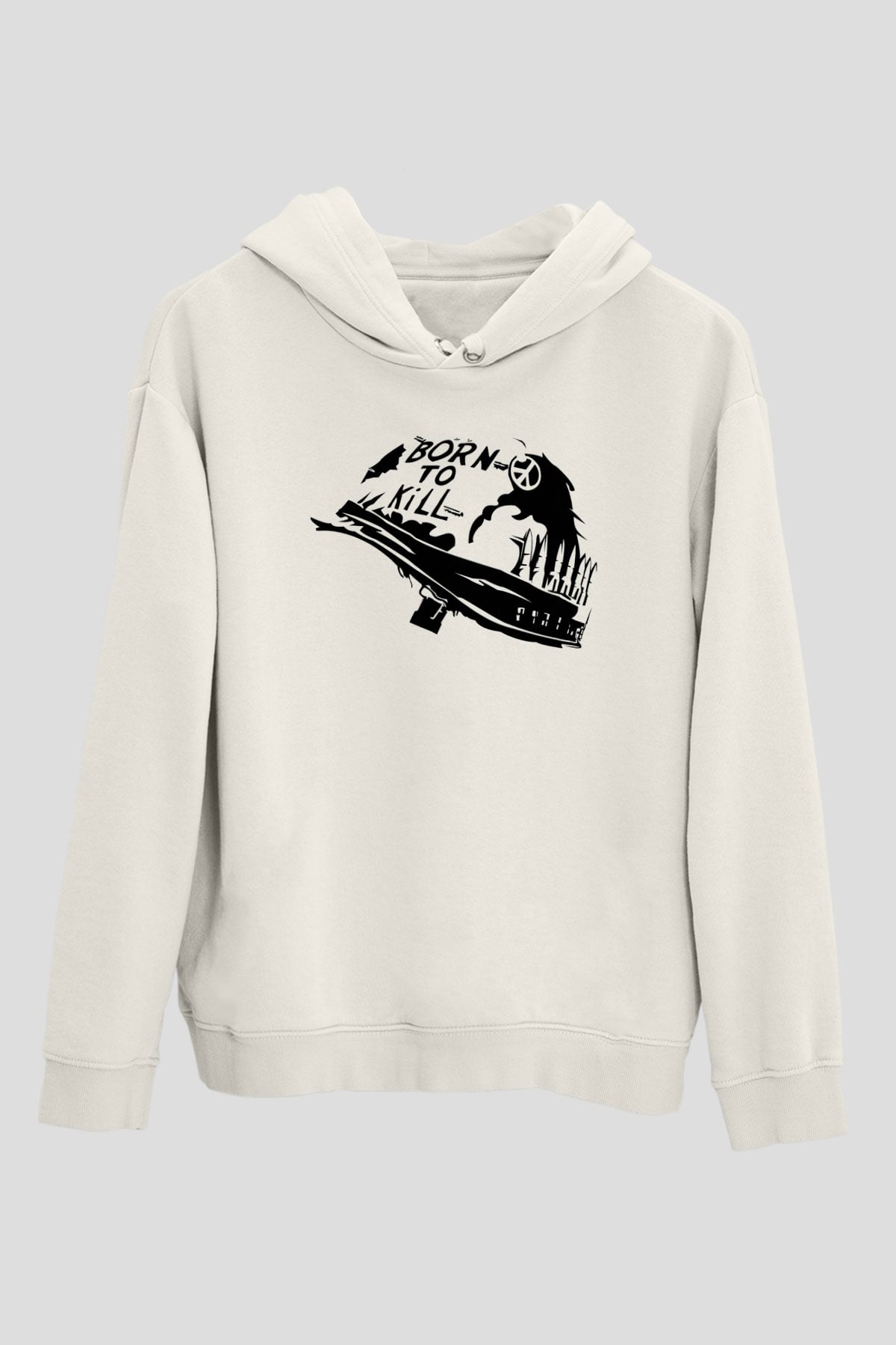 Full Metal Jacket Beyaz Unisex Hoodie
