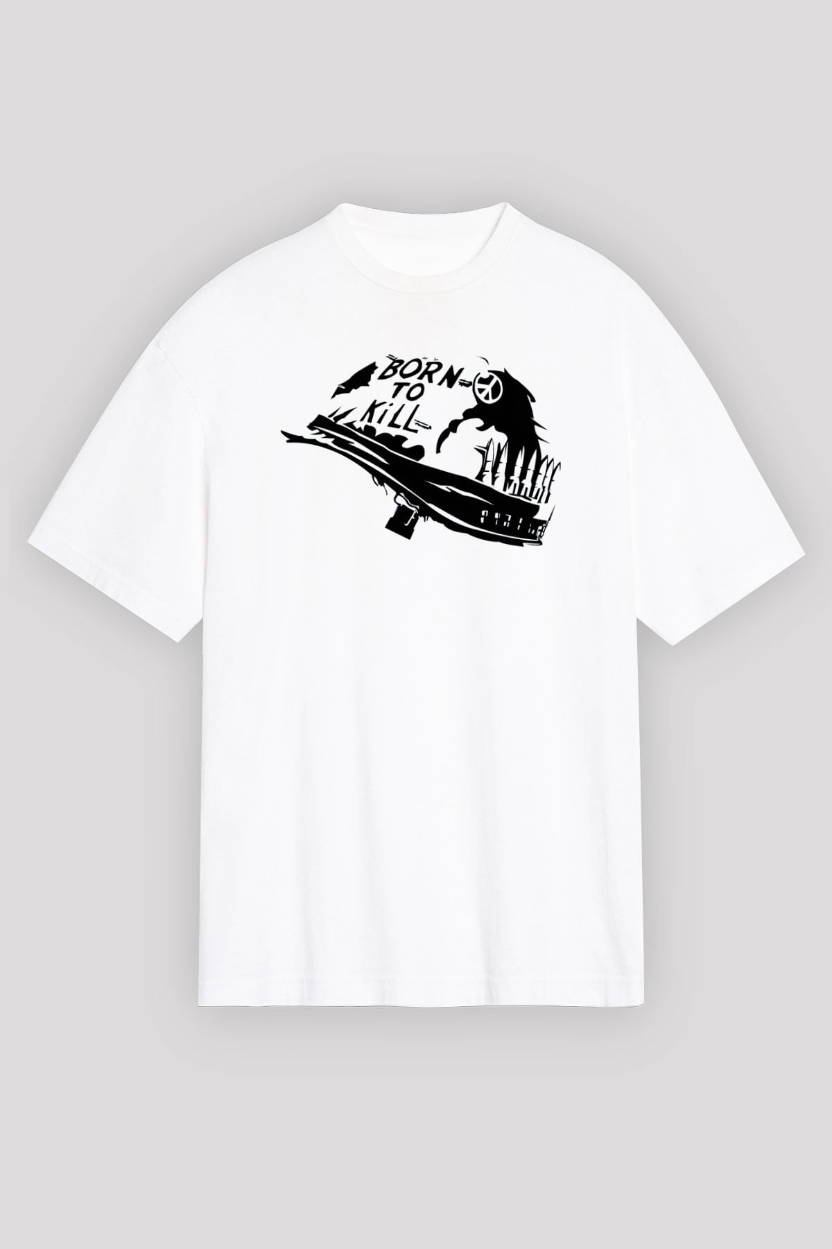 Full Metal Jacket Beyaz Unisex Oversize Tişört T-Shirt